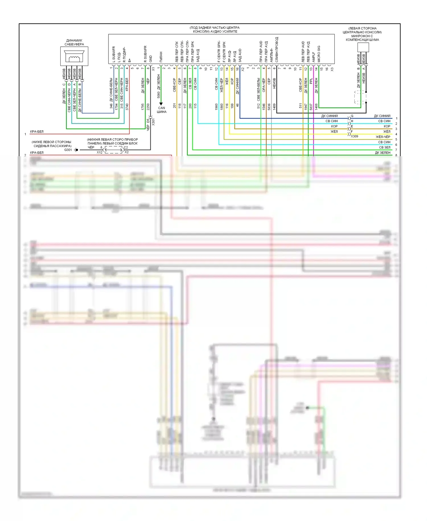 Silverado Chevrolet GMT K2XX (2013-2015): Электросхема магнитолы, с uys, y91 и uqa (3 из 5) 