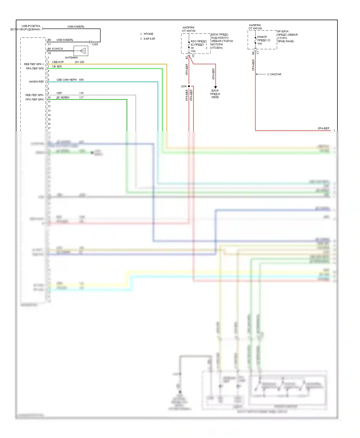 Silverado Chevrolet GMT K2XX (2013-2015): Электросхема навигации, с uys, y91 и, без uqa (1 из 4) 