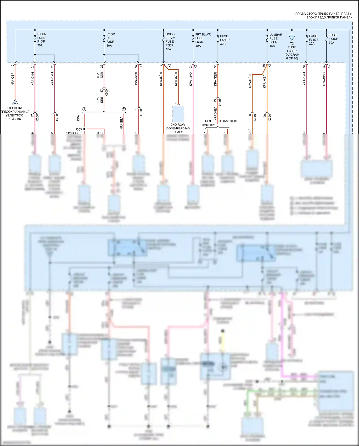 Silverado Chevrolet T1XX (2019-2022): Электросхема блока предохранителей реле (3 из 10) 