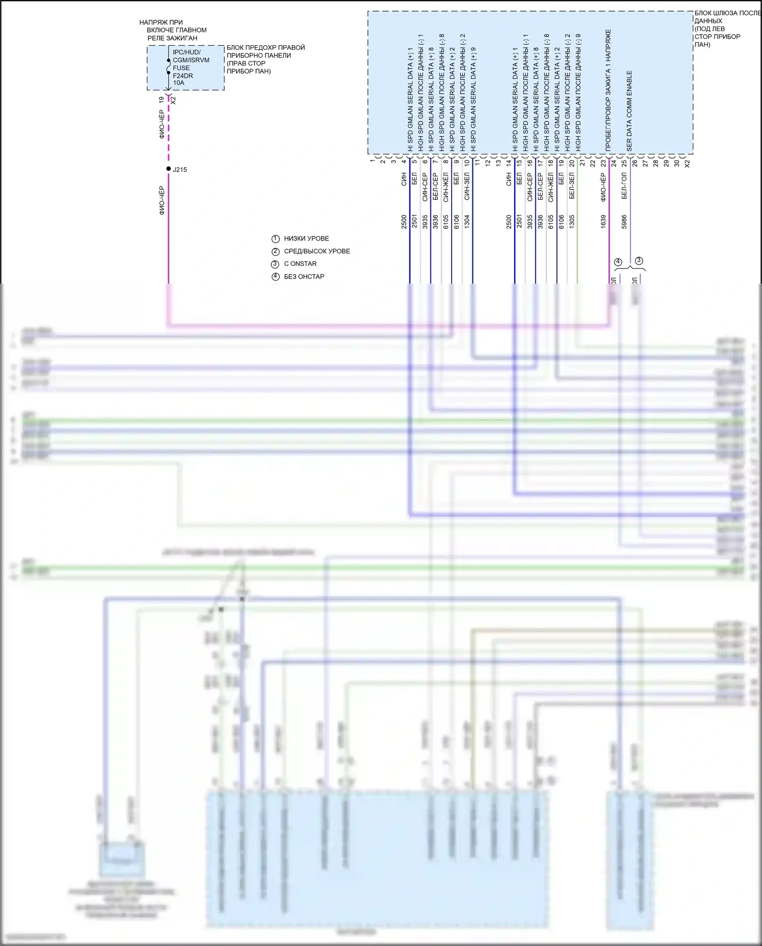 Silverado Chevrolet T1XX (2019-2022): 6,6л vin 7, can шина электросхема (2 из 8) 