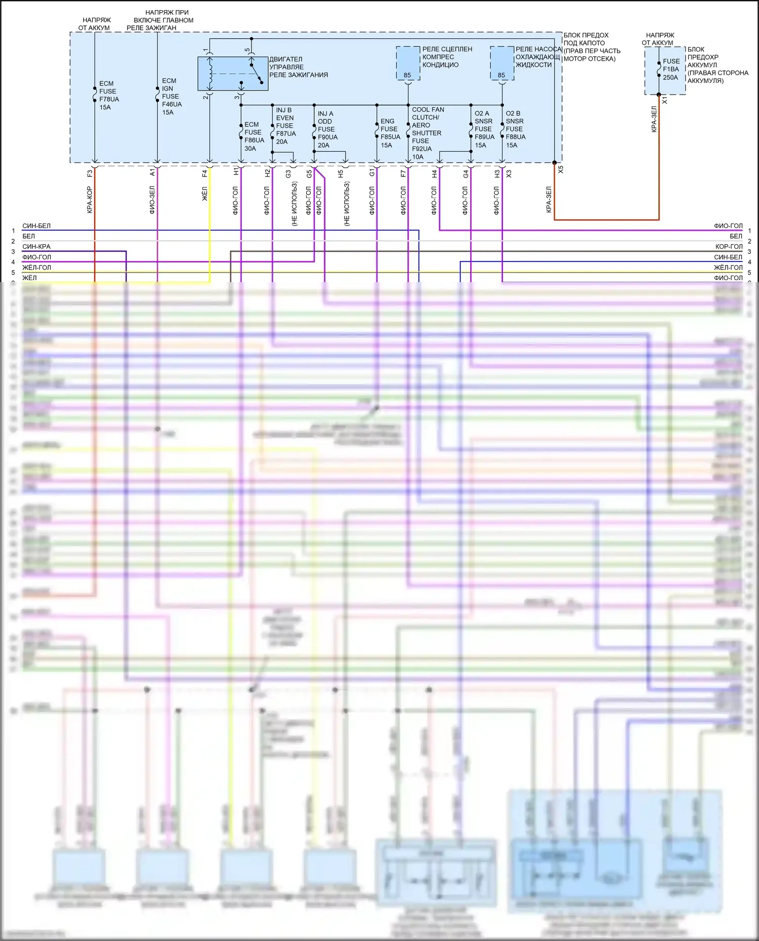 Silverado Chevrolet T1XX (2019-2022): Электросхема двигателя 2.7l vin k (2 из 8) 