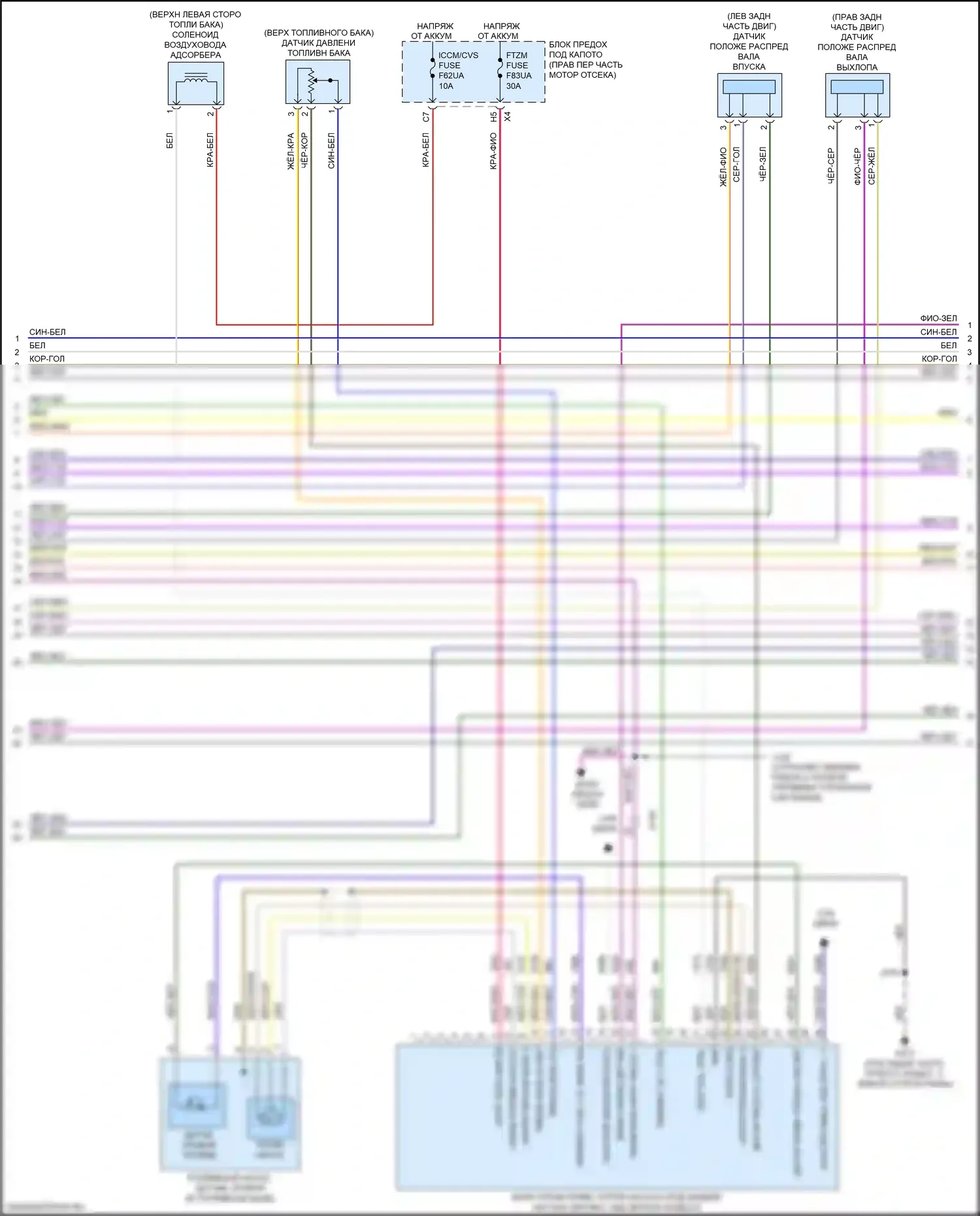 Silverado Chevrolet T1XX (2019-2022): Электросхема двигателя 2.7l vin k (7 из 8) 