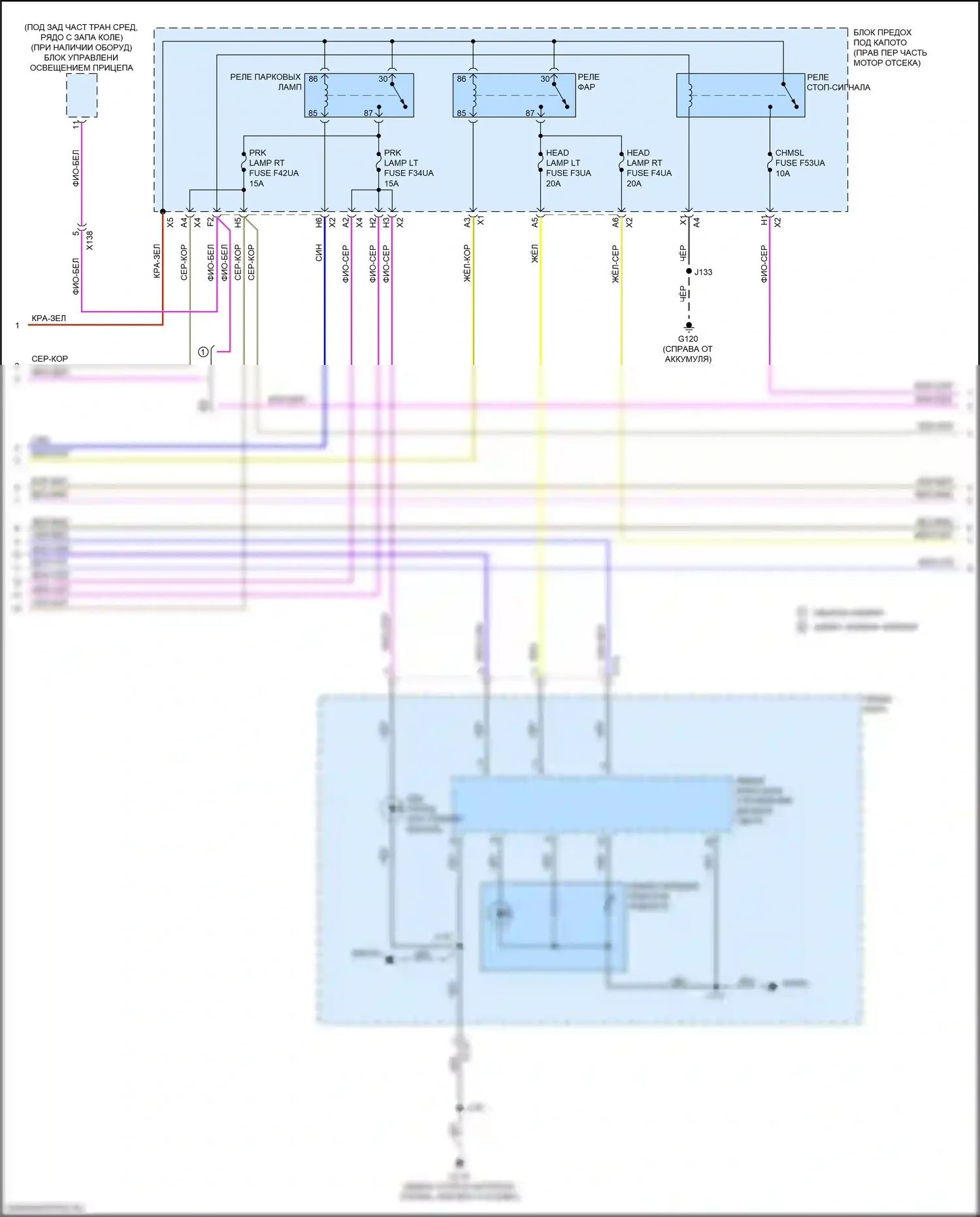 Silverado Chevrolet T1XX (2019-2022): Фары и фонари электросхема, комплектная установка высокого качества (4 из 5) 