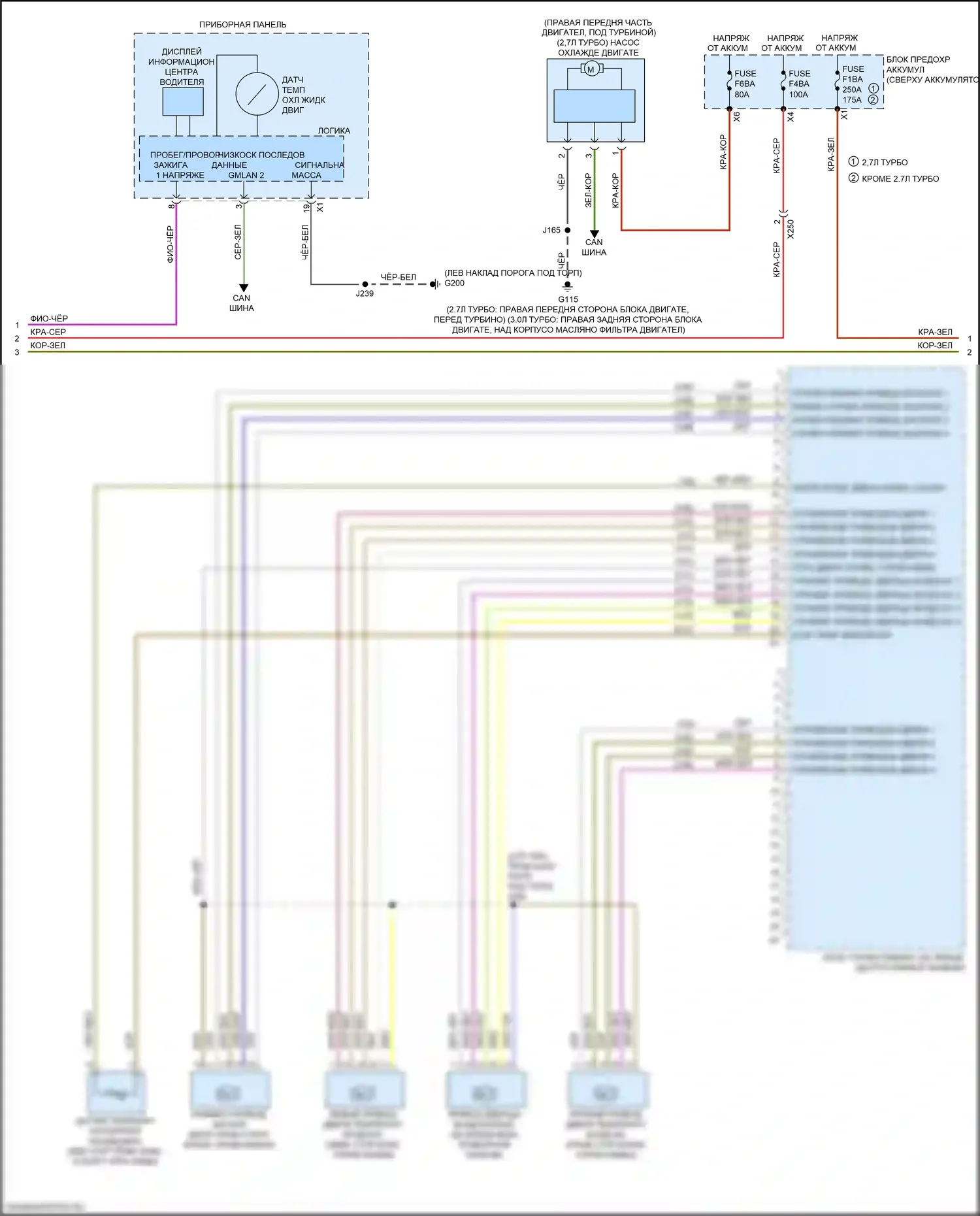 Silverado Chevrolet T1XX (2019-2022): Электросхема ручного кондиционера (2 из 5) 