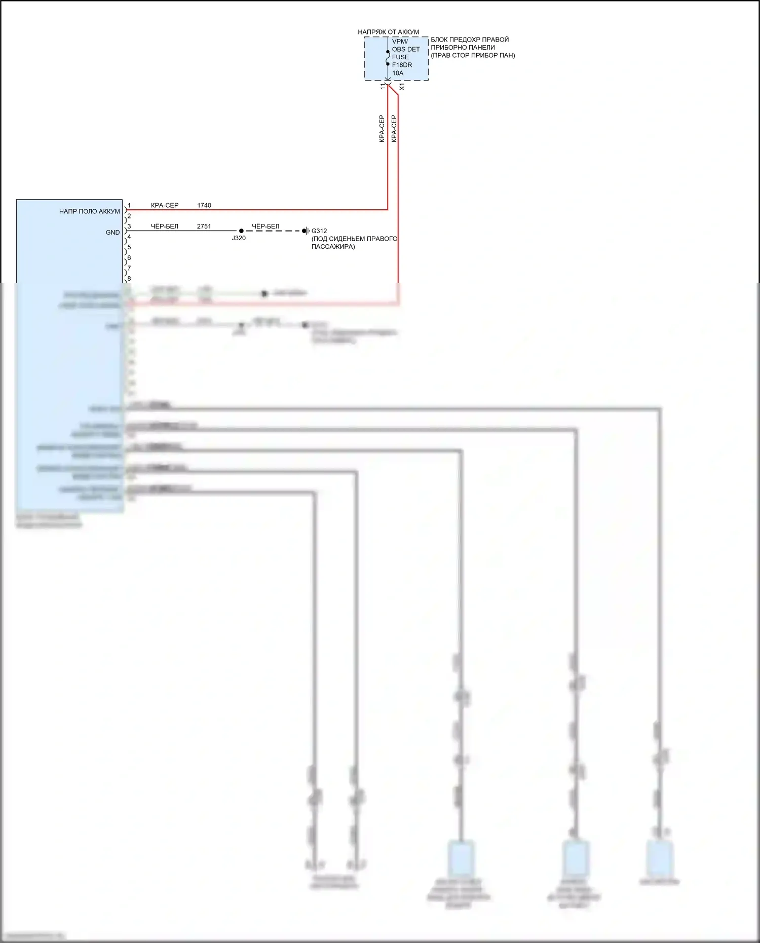 Silverado Chevrolet T1XX (2019-2022): Электросхема камеры кругового обзора, обзор 270 и вид заднего прицепа 