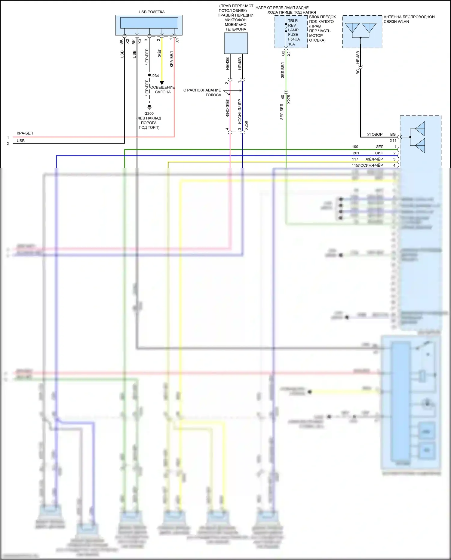 Silverado Chevrolet T1XX (2019-2022): Электросхема навигации, средний/высокий уровень без усилителя (3 из 3) 