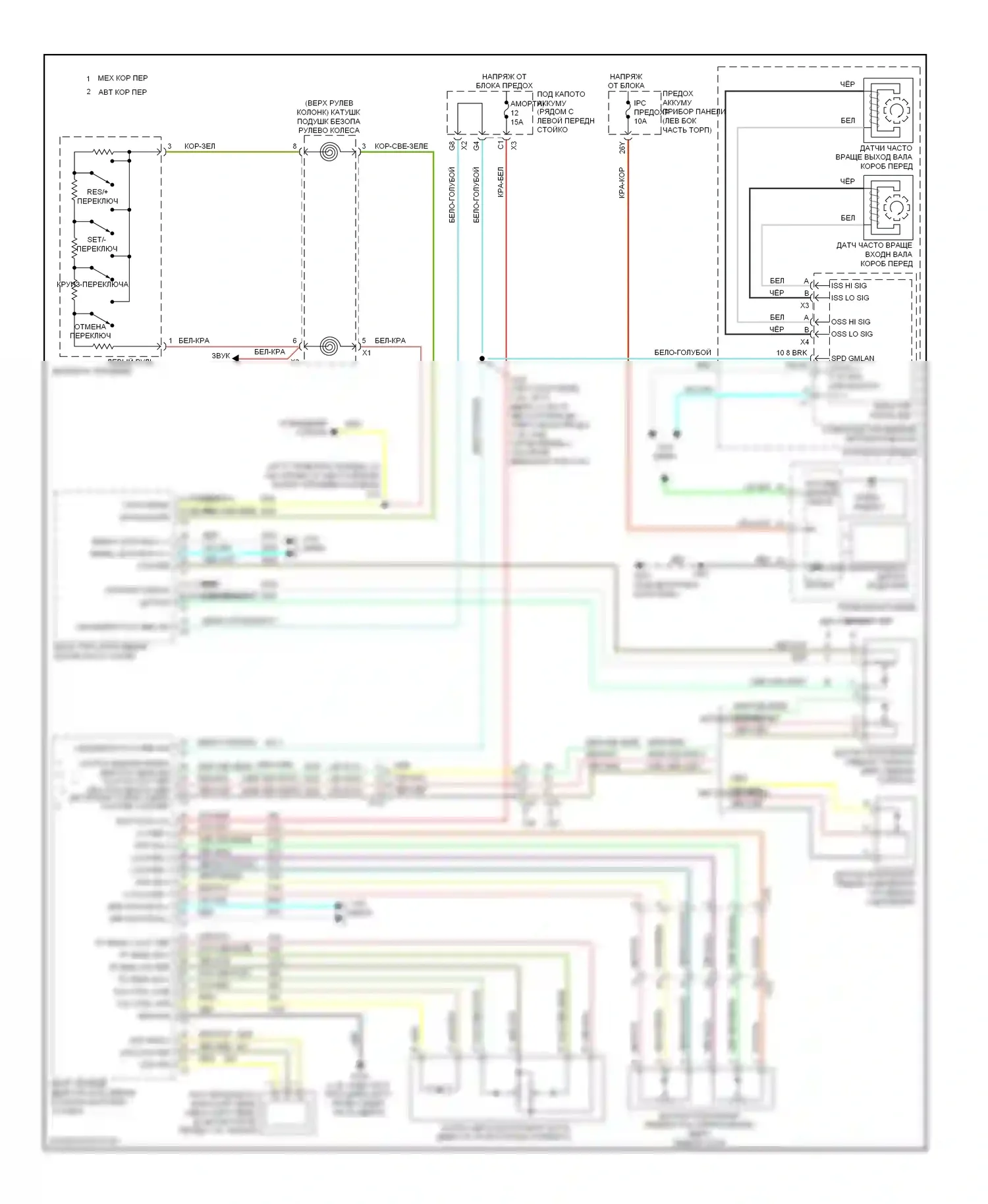 Sonic Chevrolet I (2011-2016): Электросхема круиз-контроля 