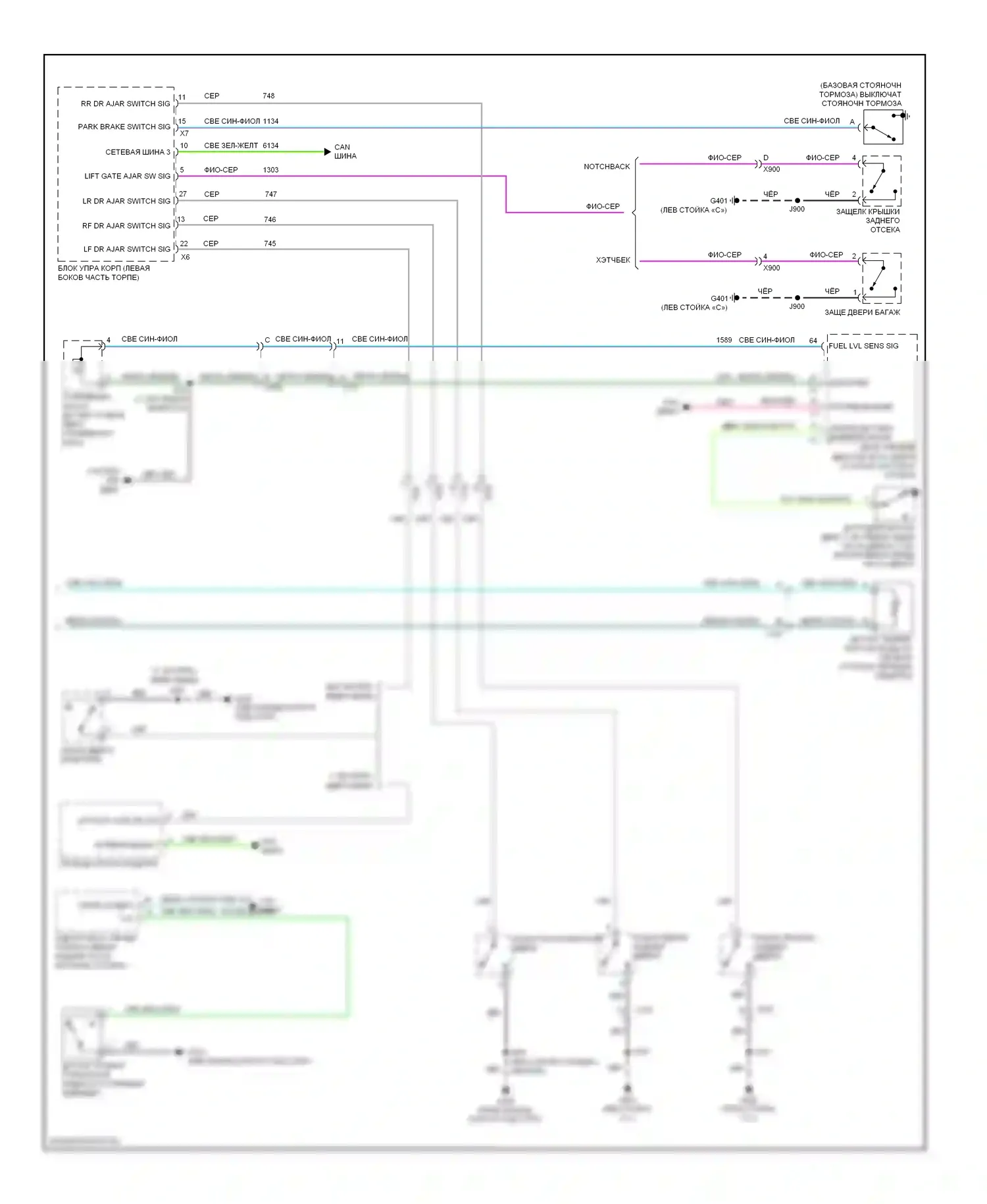 Sonic Chevrolet I (2011-2016): Электросхема приборной панели (2 из 2) 