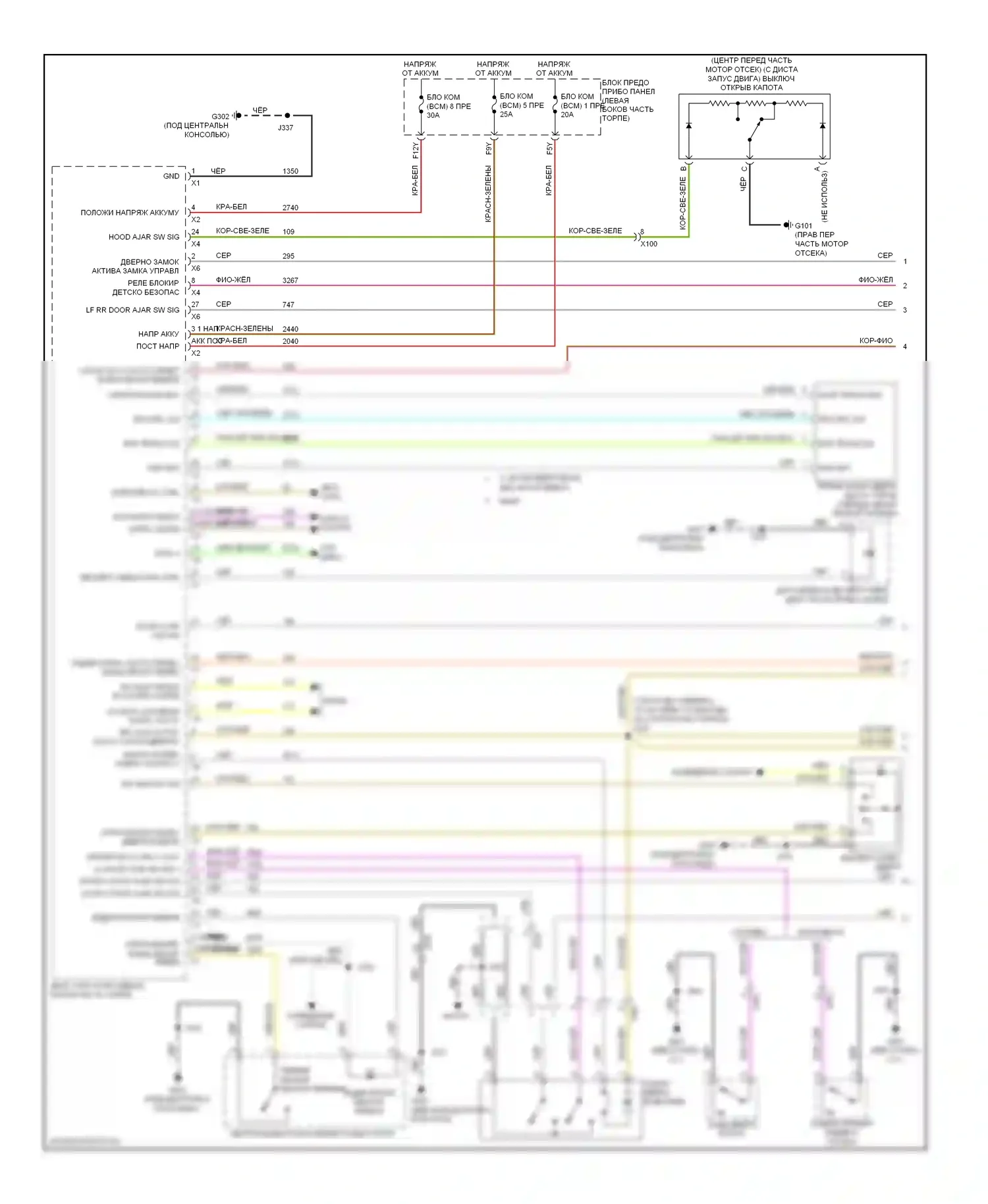 Sonic Chevrolet I (2011-2016): Электросхема защиты от взлома (1 из 2) 
