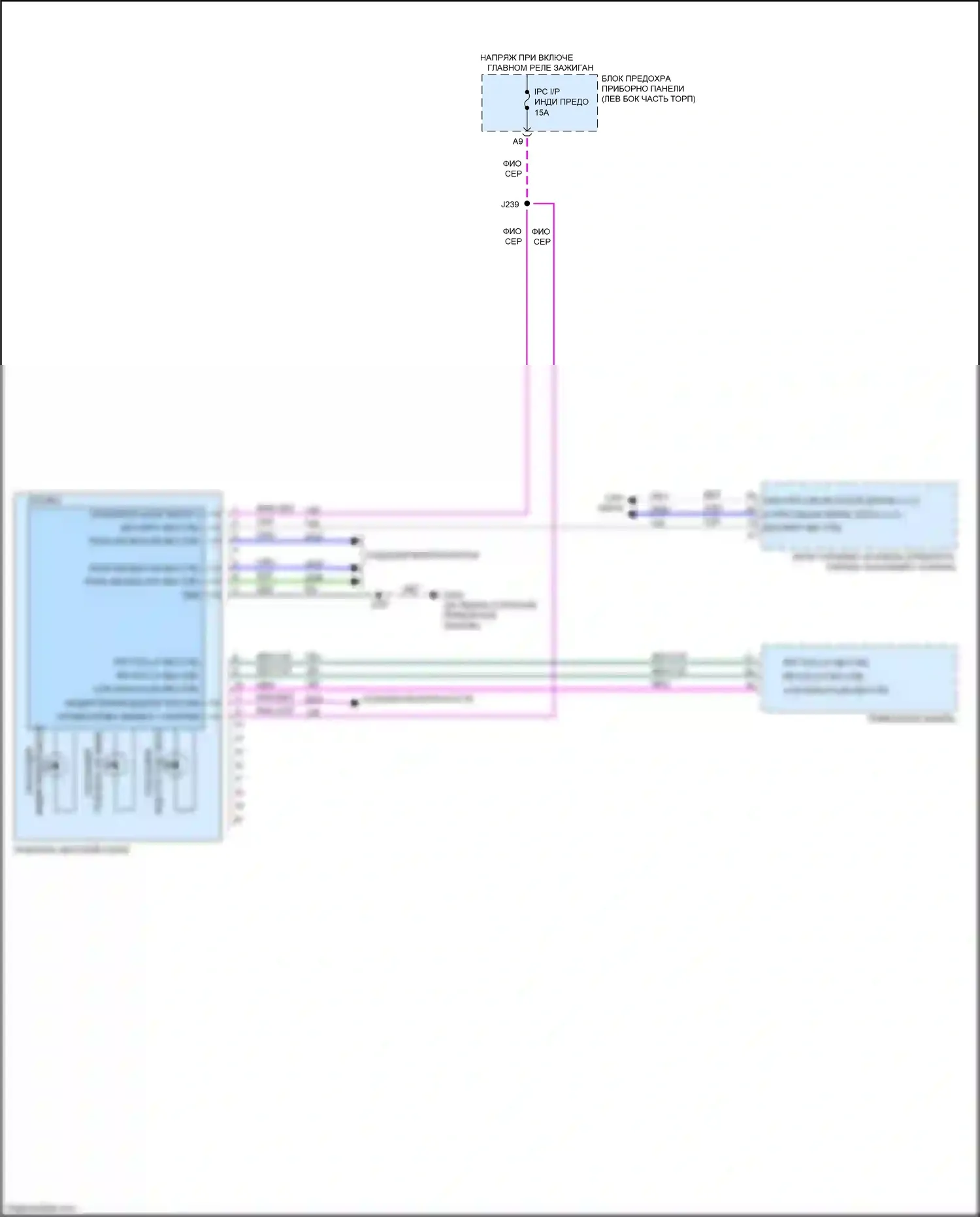 Spark Chevrolet M300 рестайлинг (2016-2024): Электросхема дисплея информации 