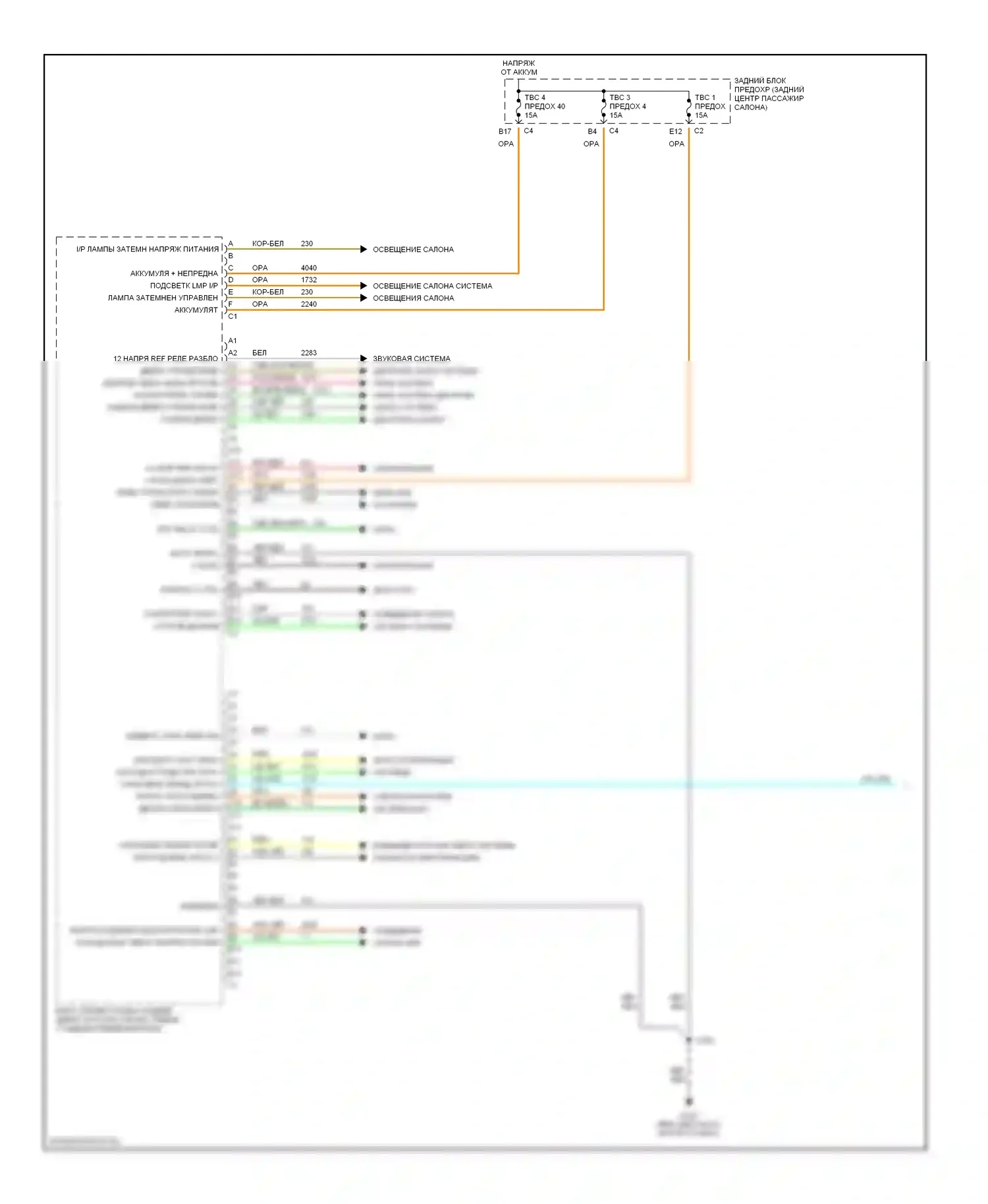 SSR Chevrolet I (2003-2006): Электросхема блоков управления кузовом (1 из 2) 