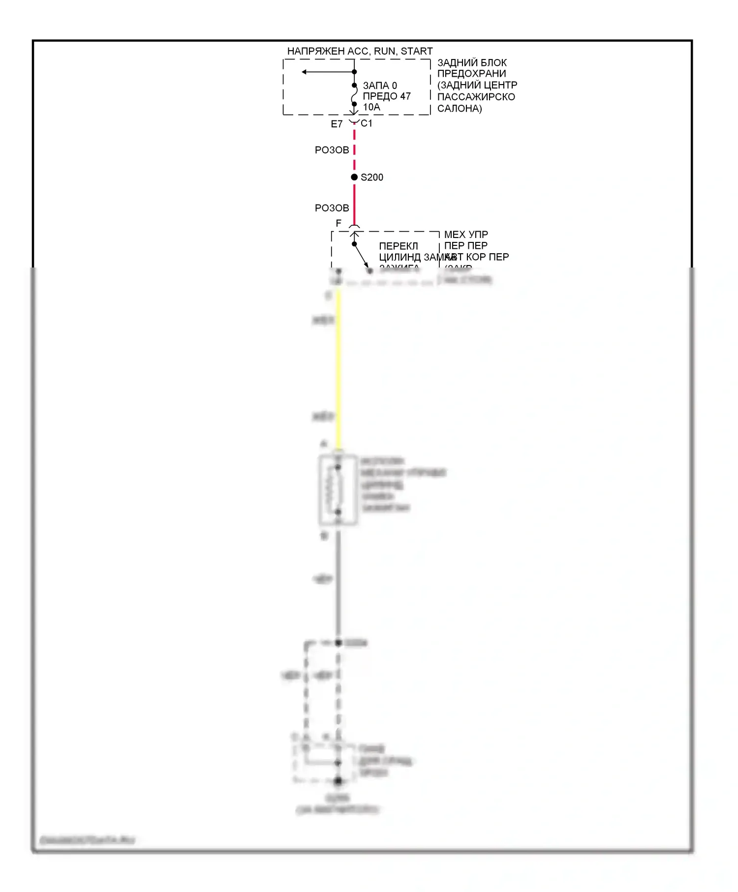 SSR Chevrolet I (2003-2006): Электросхема электромагнита замка зажигания 