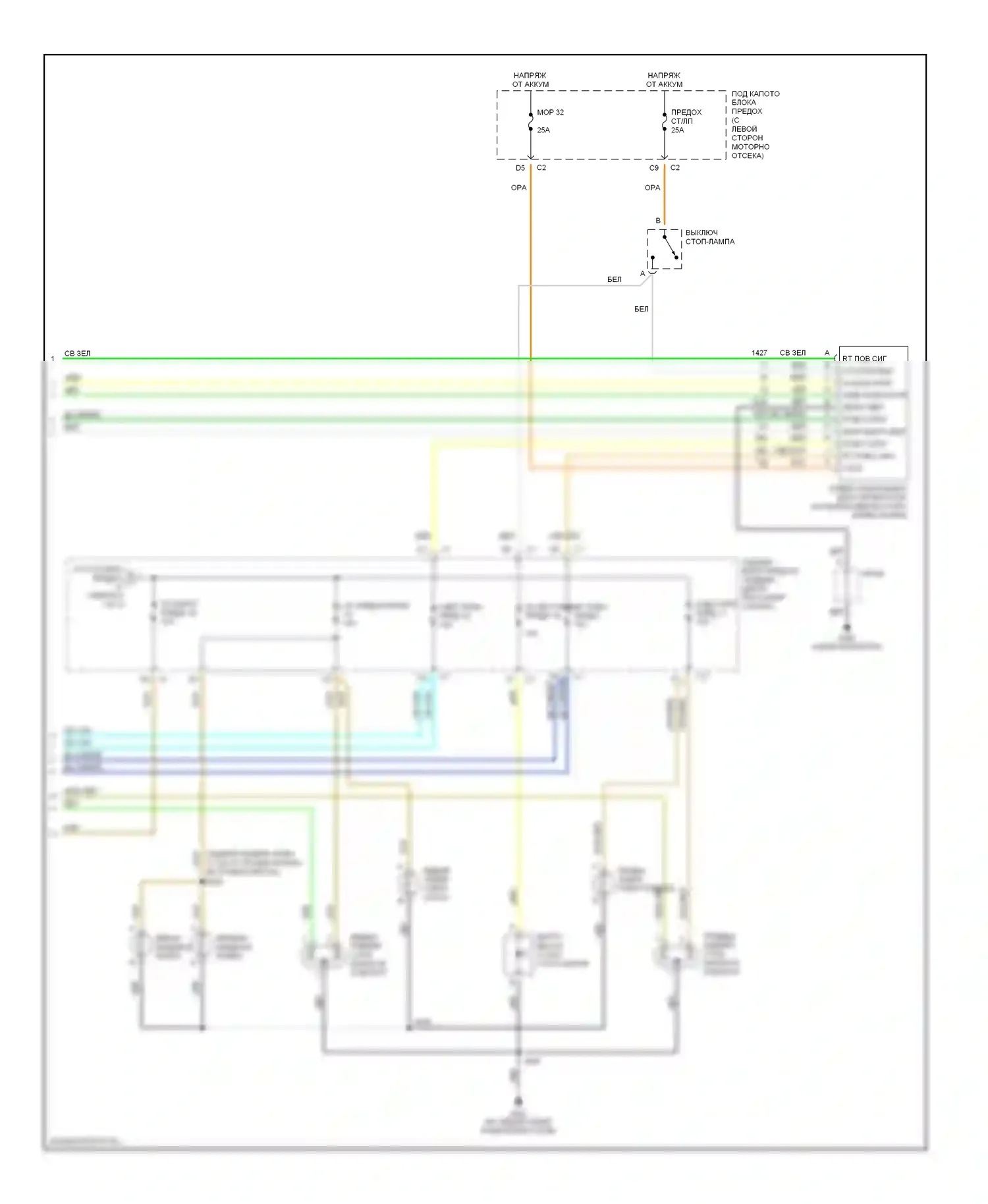 SSR Chevrolet I (2003-2006): Электросхема фар и фонарей (2 из 2) 