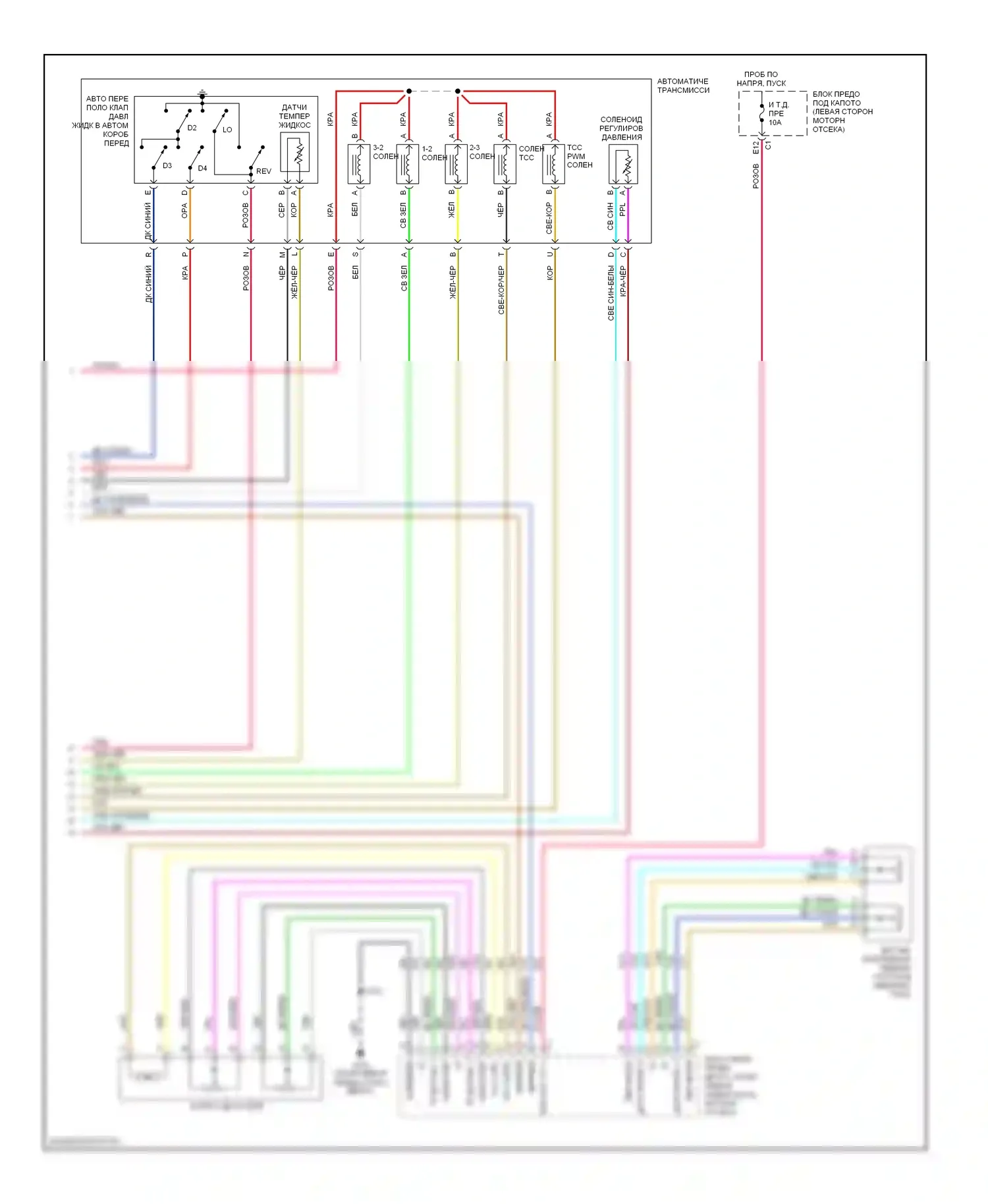 SSR Chevrolet I (2003-2006): Электросхема автоматической коробки передач (2 из 2) 