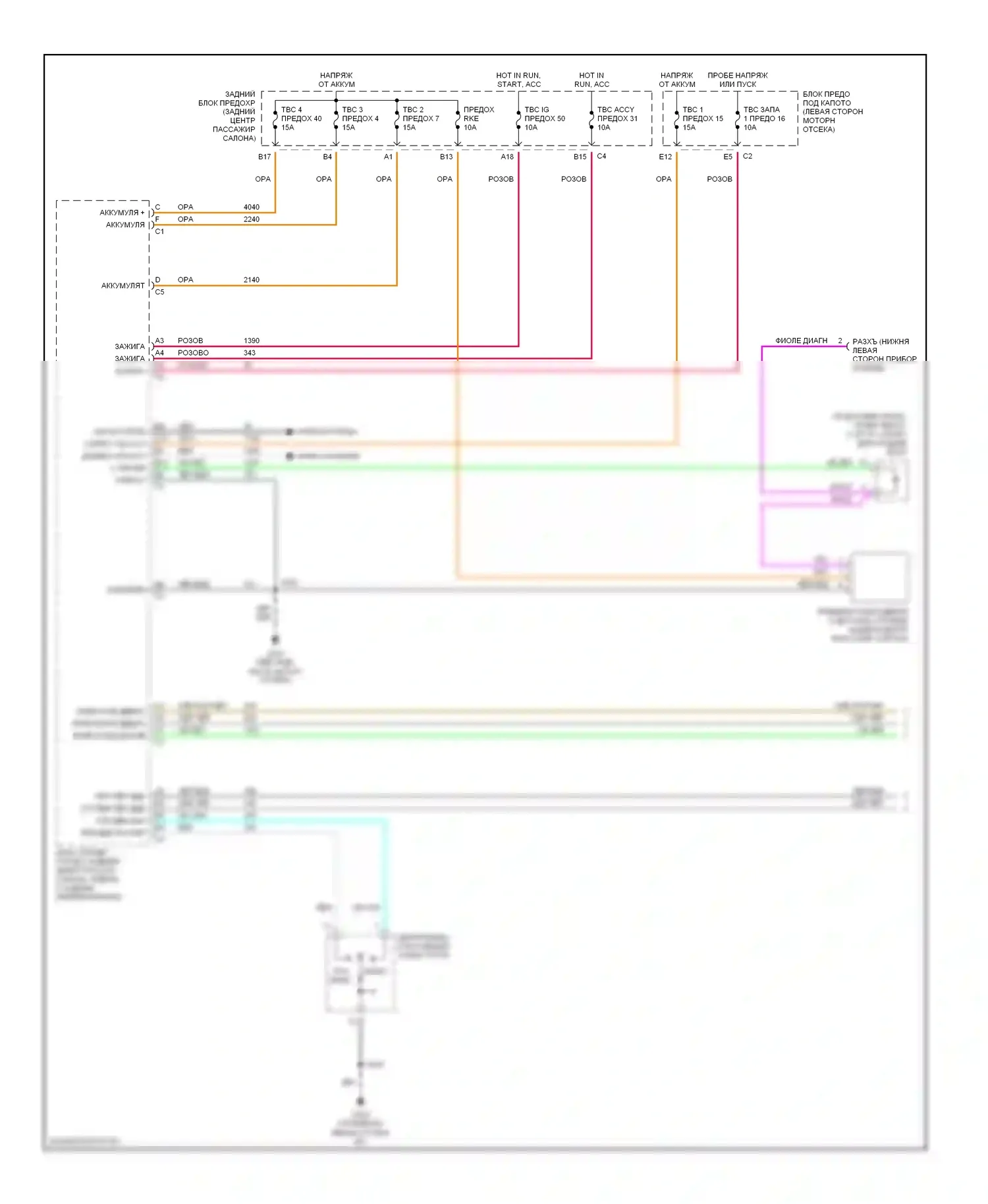 SSR Chevrolet I (2003-2006): Электросхема центрального замка (1 из 2) 