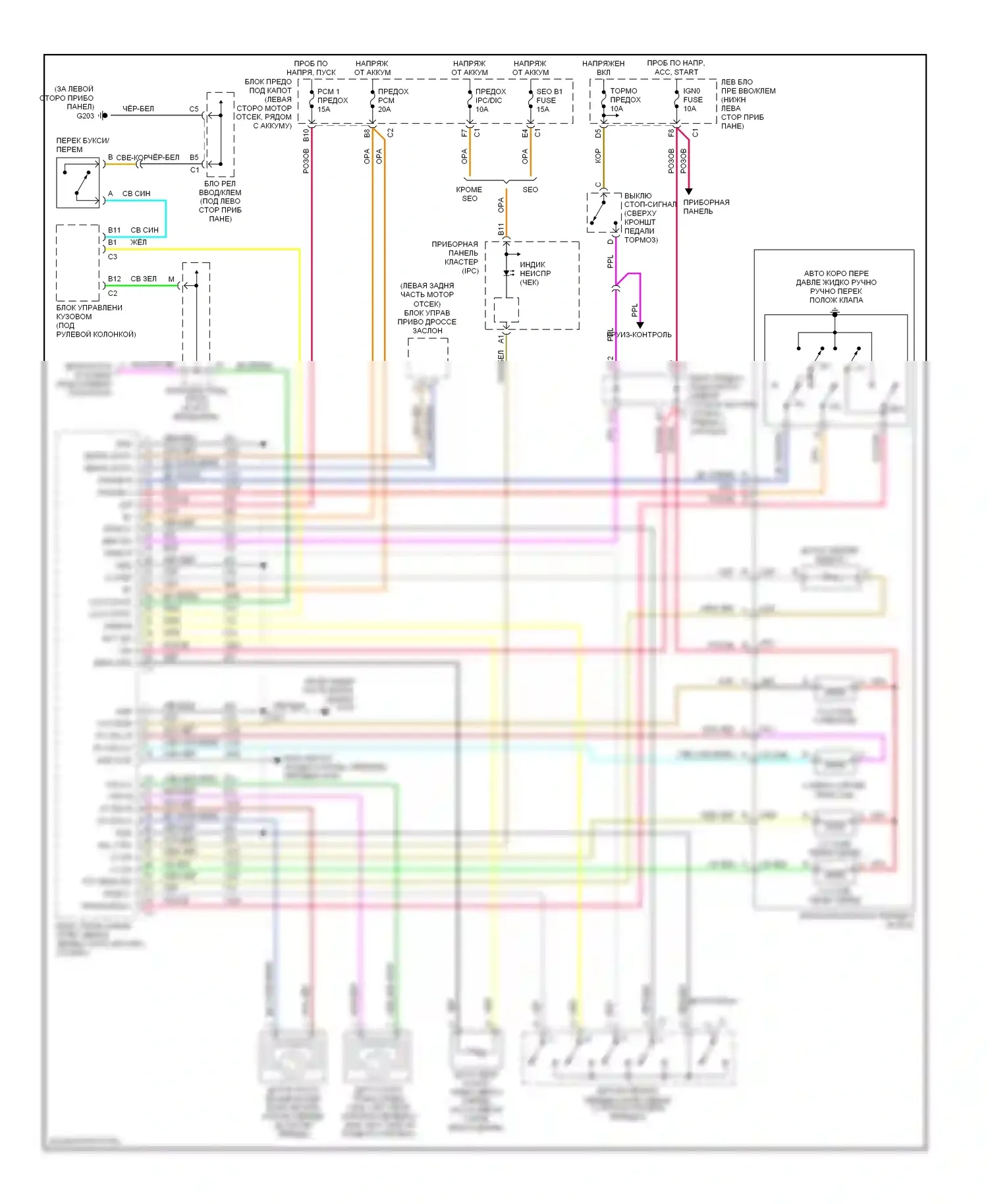 Suburban Chevrolet X (2000-2006): 6.0l vin u, электросхема автоматической коробки передач 