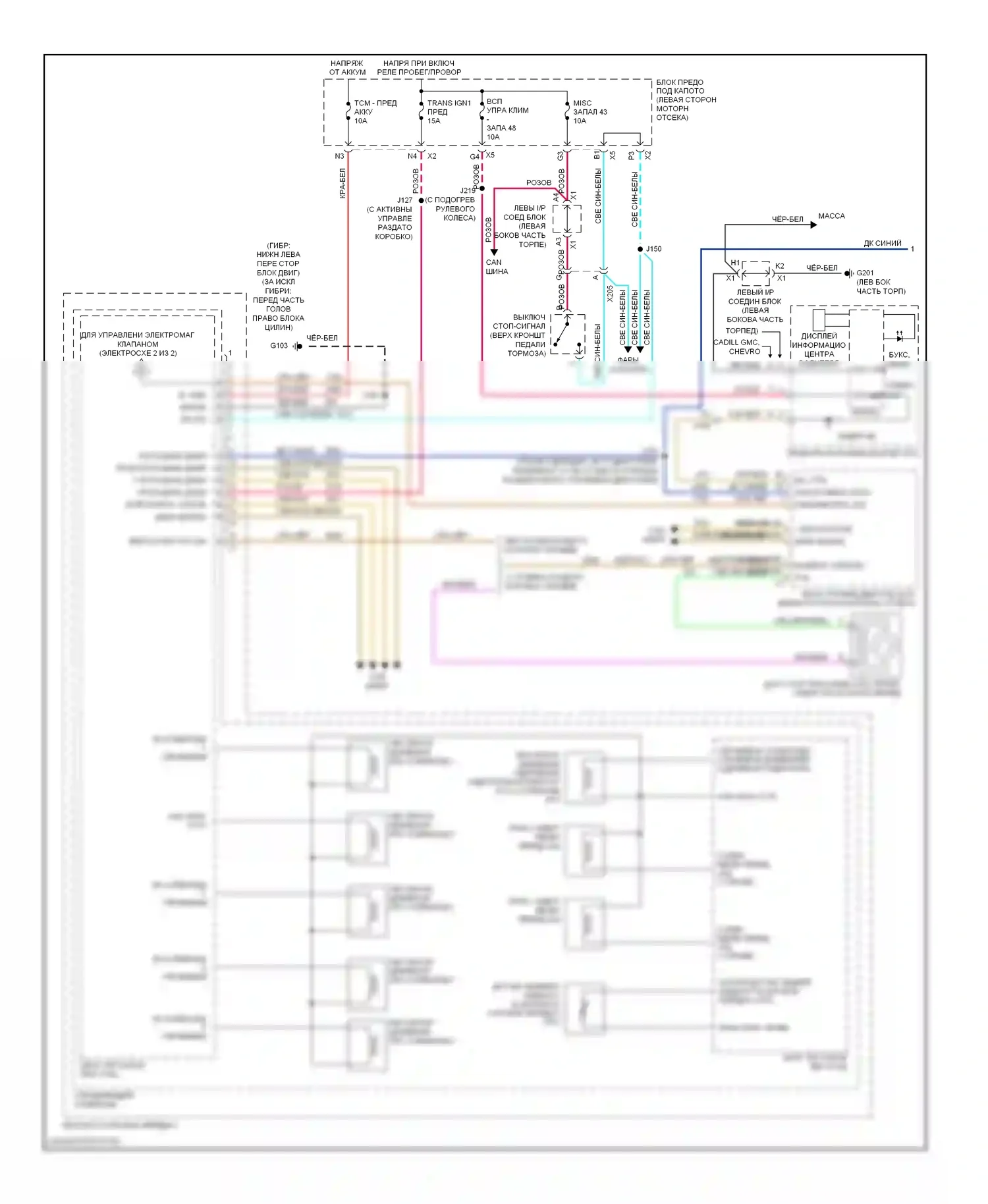 Suburban Chevrolet XI (2007-2013): 5,3л vin 0, электросхема автоматической коробки передач (1 из 2) 