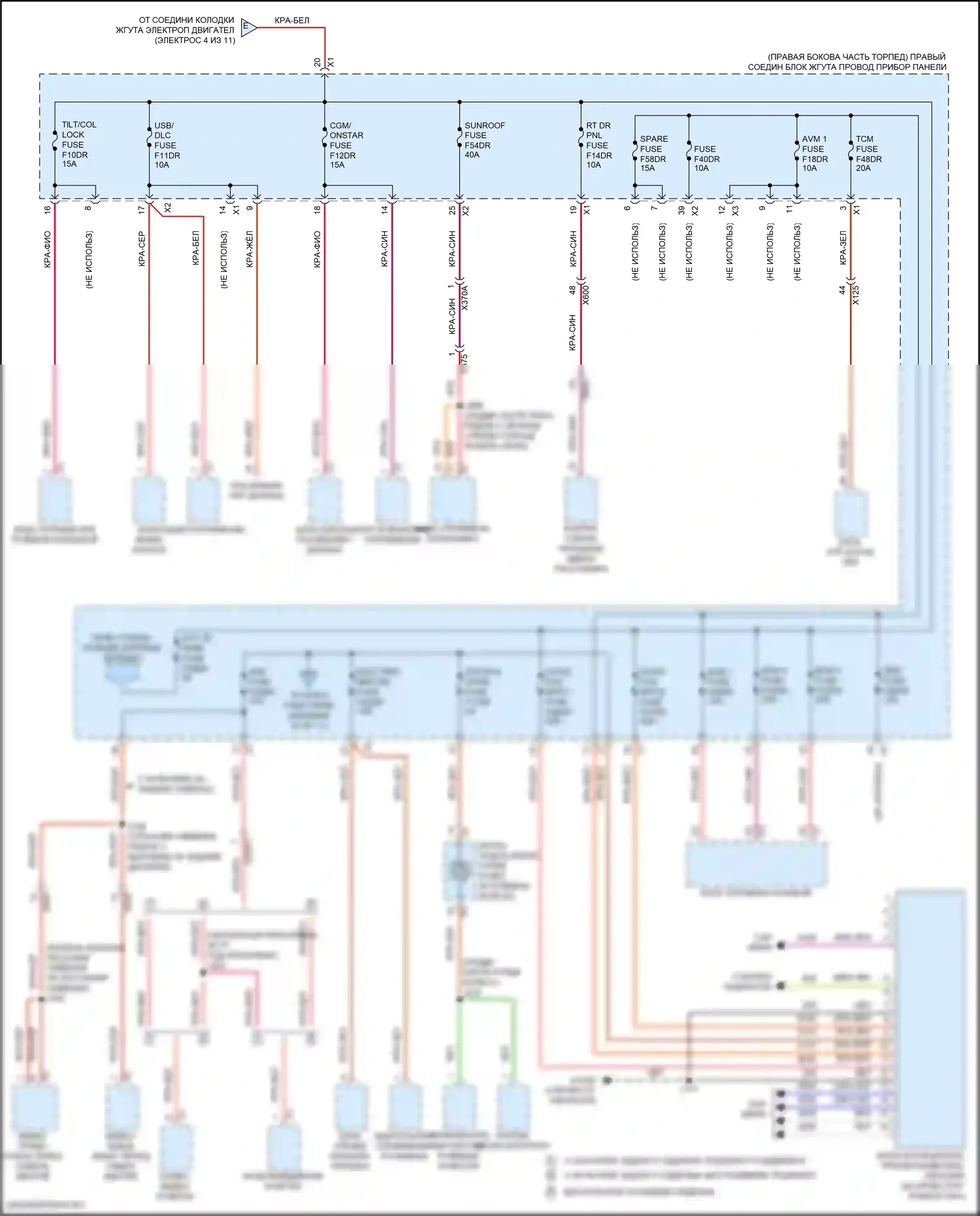Suburban Chevrolet XIII (2020-2024): Электросхема блока предохранителей реле (5 из 11) 