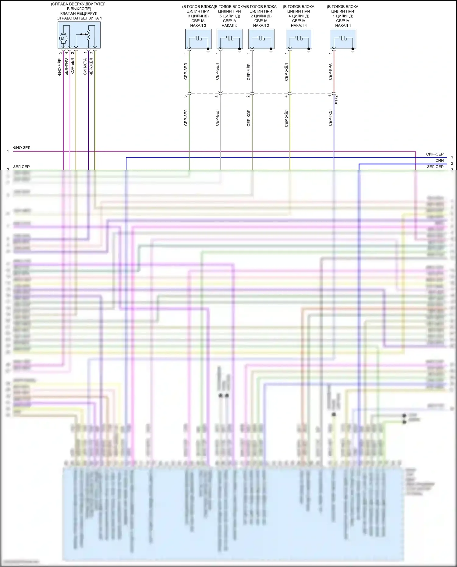 Suburban Chevrolet XIII (2020-2024): Электросхема двигателя 3.0l vin t (3 из 9) 