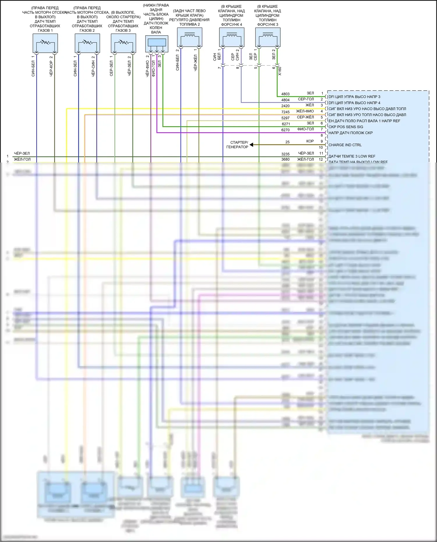 Suburban Chevrolet XIII (2020-2024): Электросхема двигателя 3.0l vin t (9 из 9) 