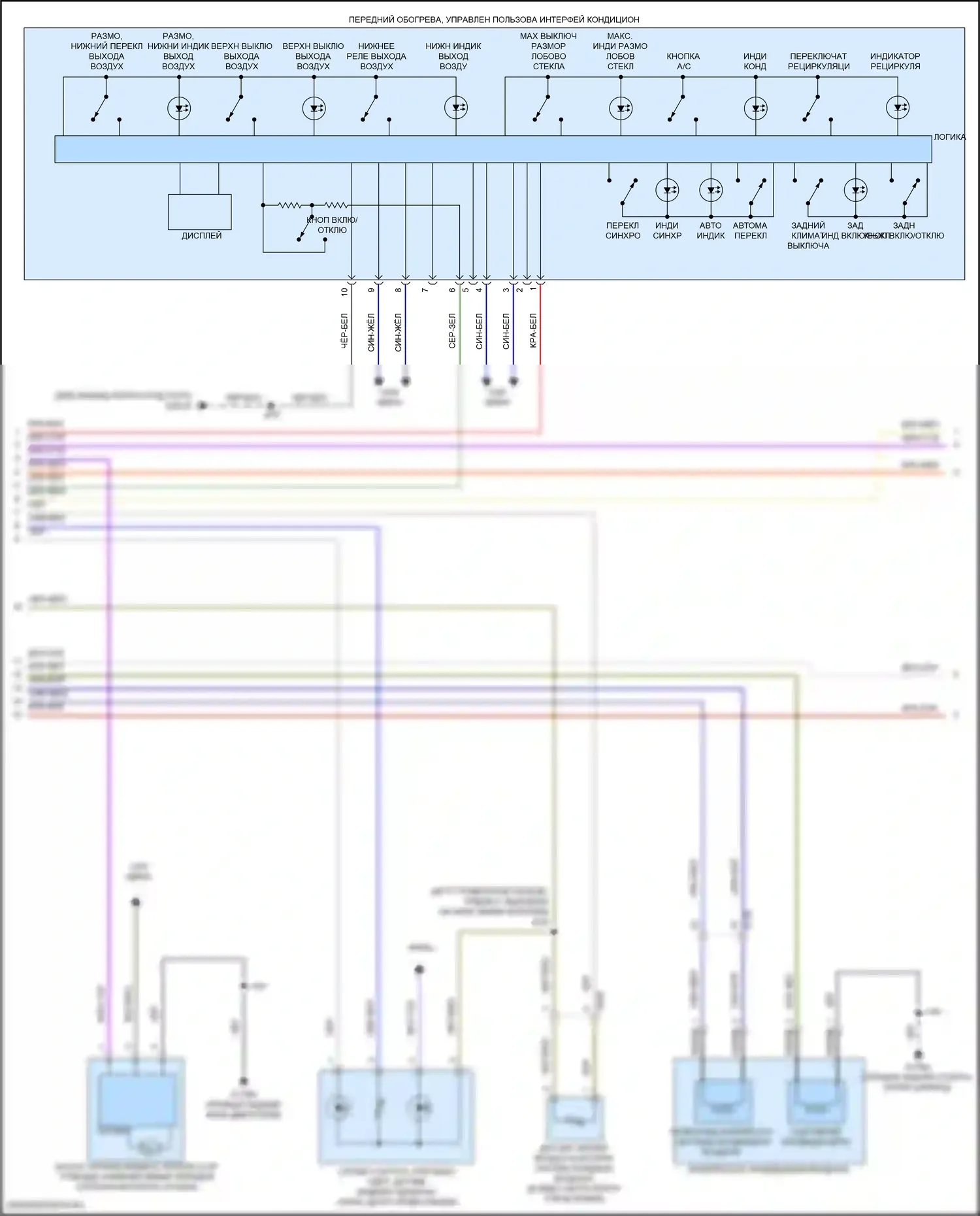 Suburban Chevrolet XIII (2020-2024): Электросхема климат контроля (3 из 7) 