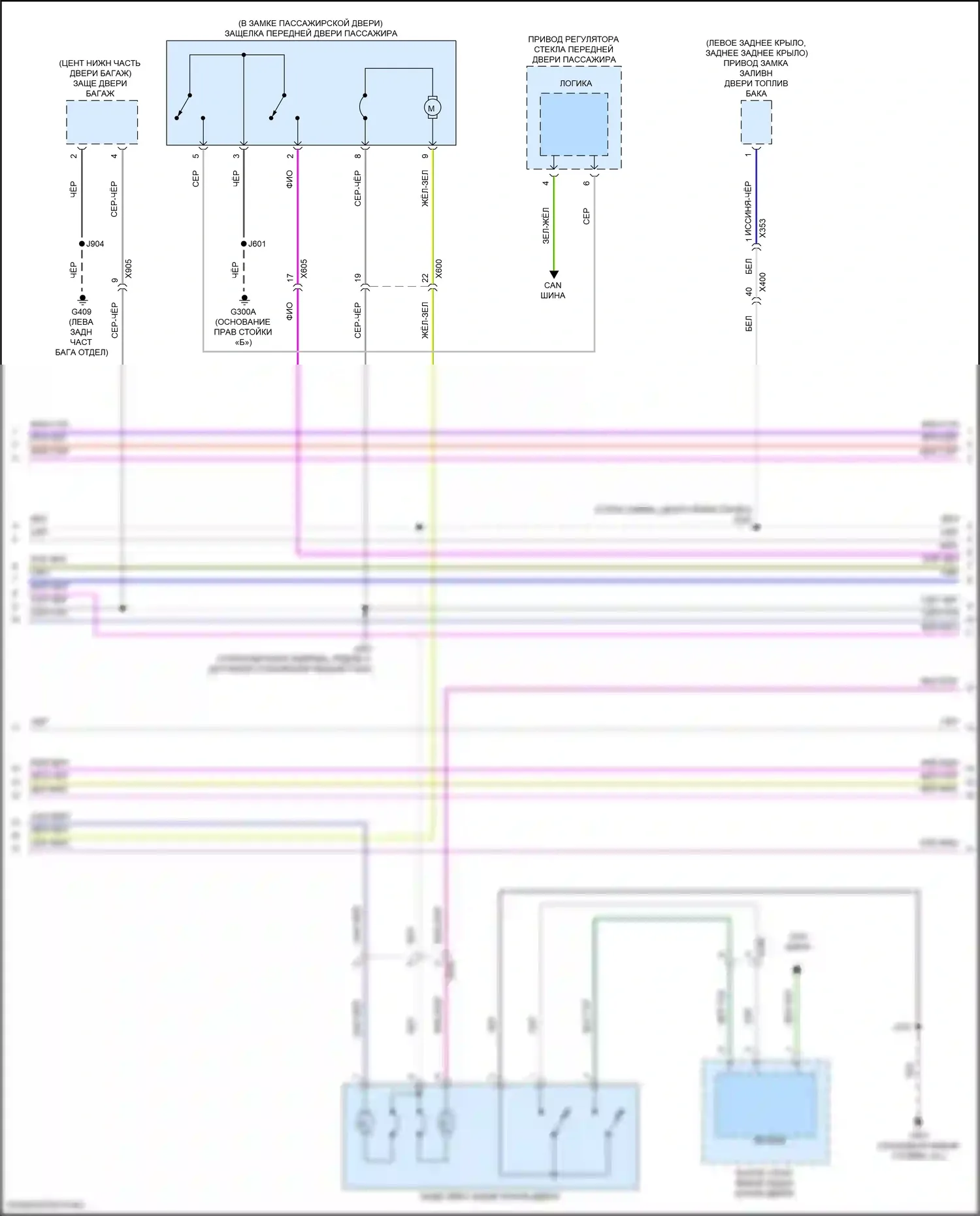 Suburban Chevrolet XIII (2020-2024): Сигнализации электросхема (2 из 7) 