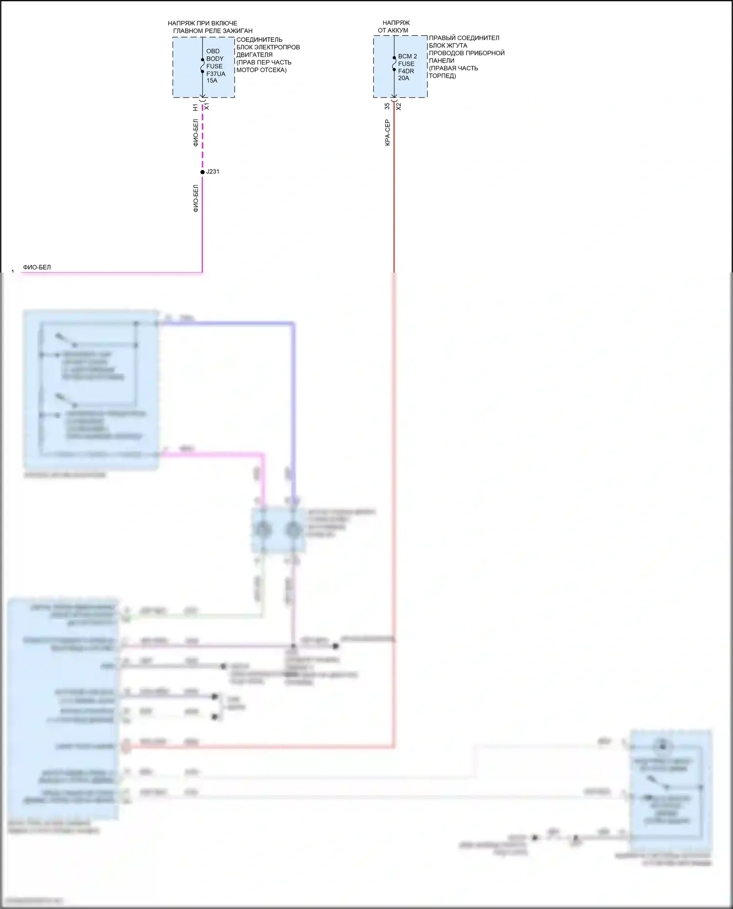 Suburban Chevrolet XIII (2020-2024): Электросхема сигнализации о выходе из полосы движения (2 из 2) 