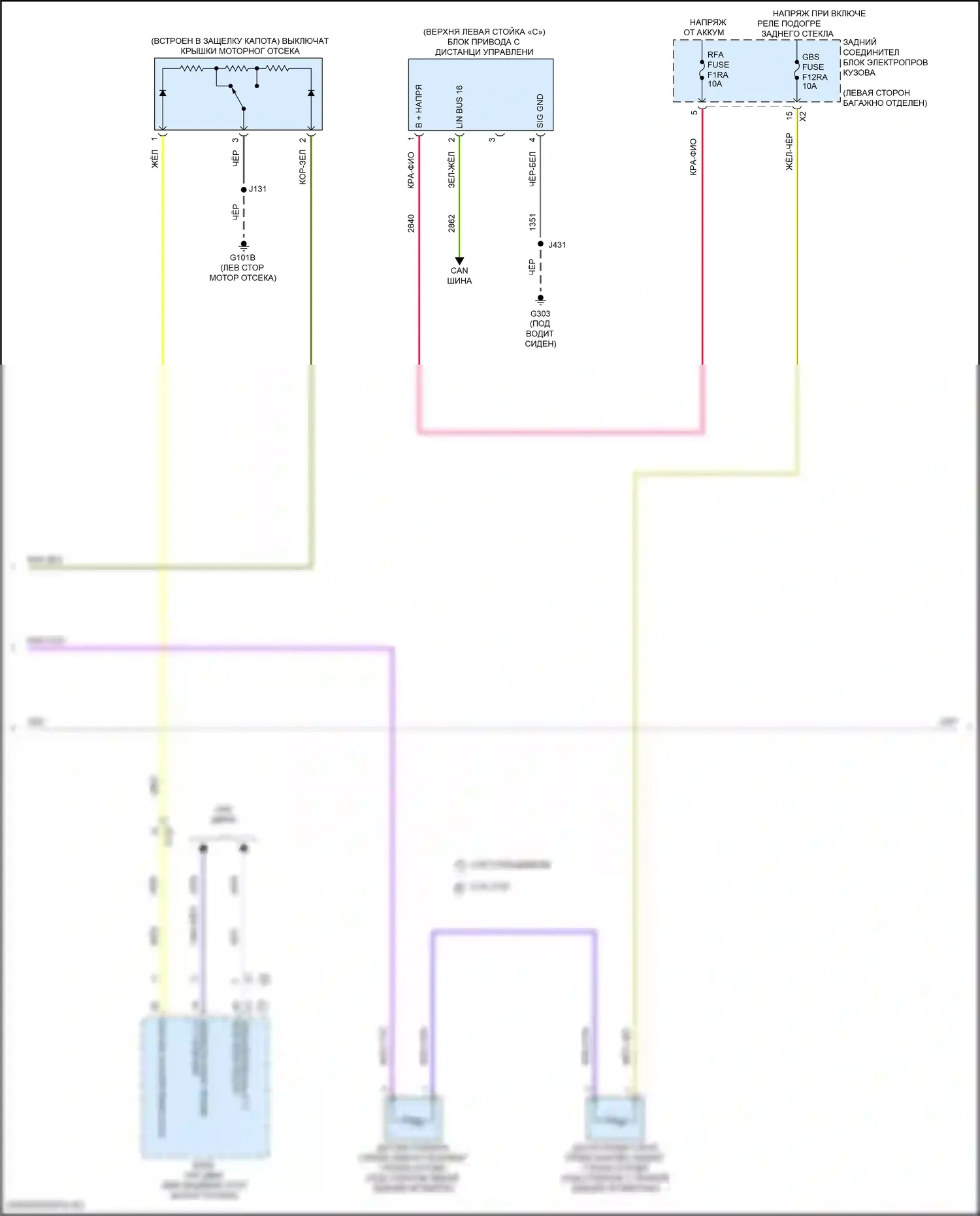 Suburban Chevrolet XIII (2020-2024): Электросхема центрального замка (6 из 7) 