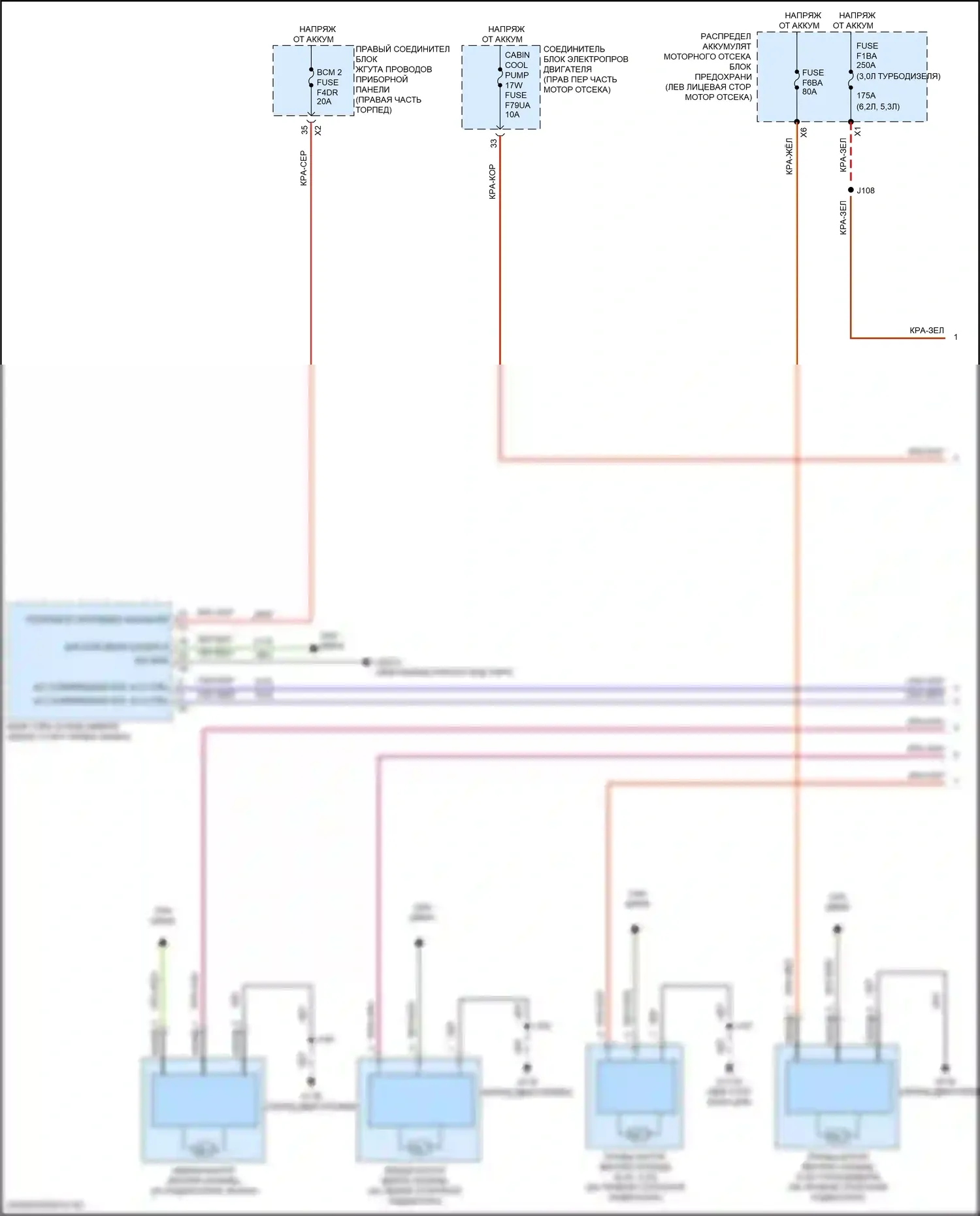 Suburban Chevrolet XIII (2020-2024): Электросхема вентилятора охлаждения (1 из 4) 