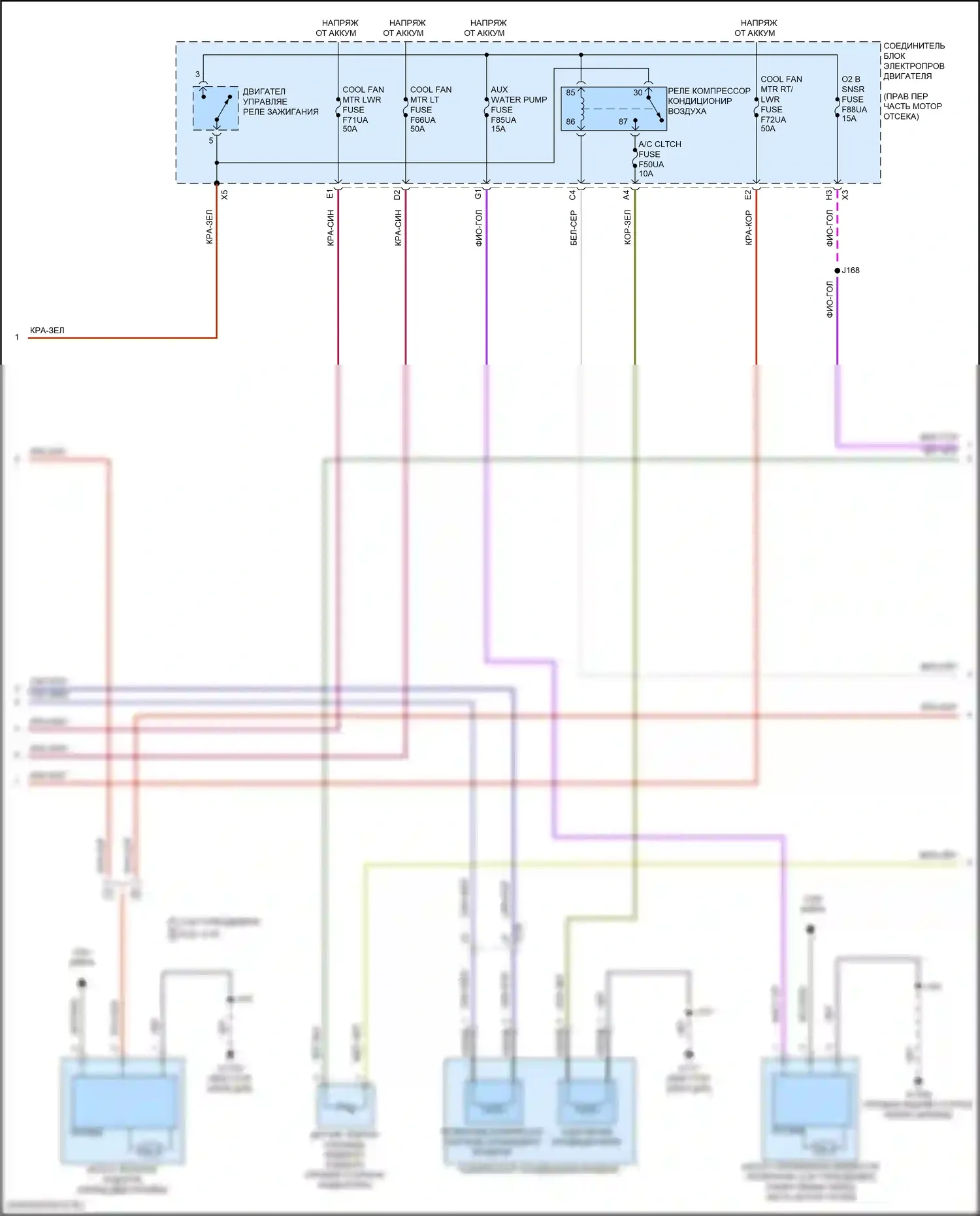 Suburban Chevrolet XIII (2020-2024): Электросхема вентилятора охлаждения (2 из 4) 