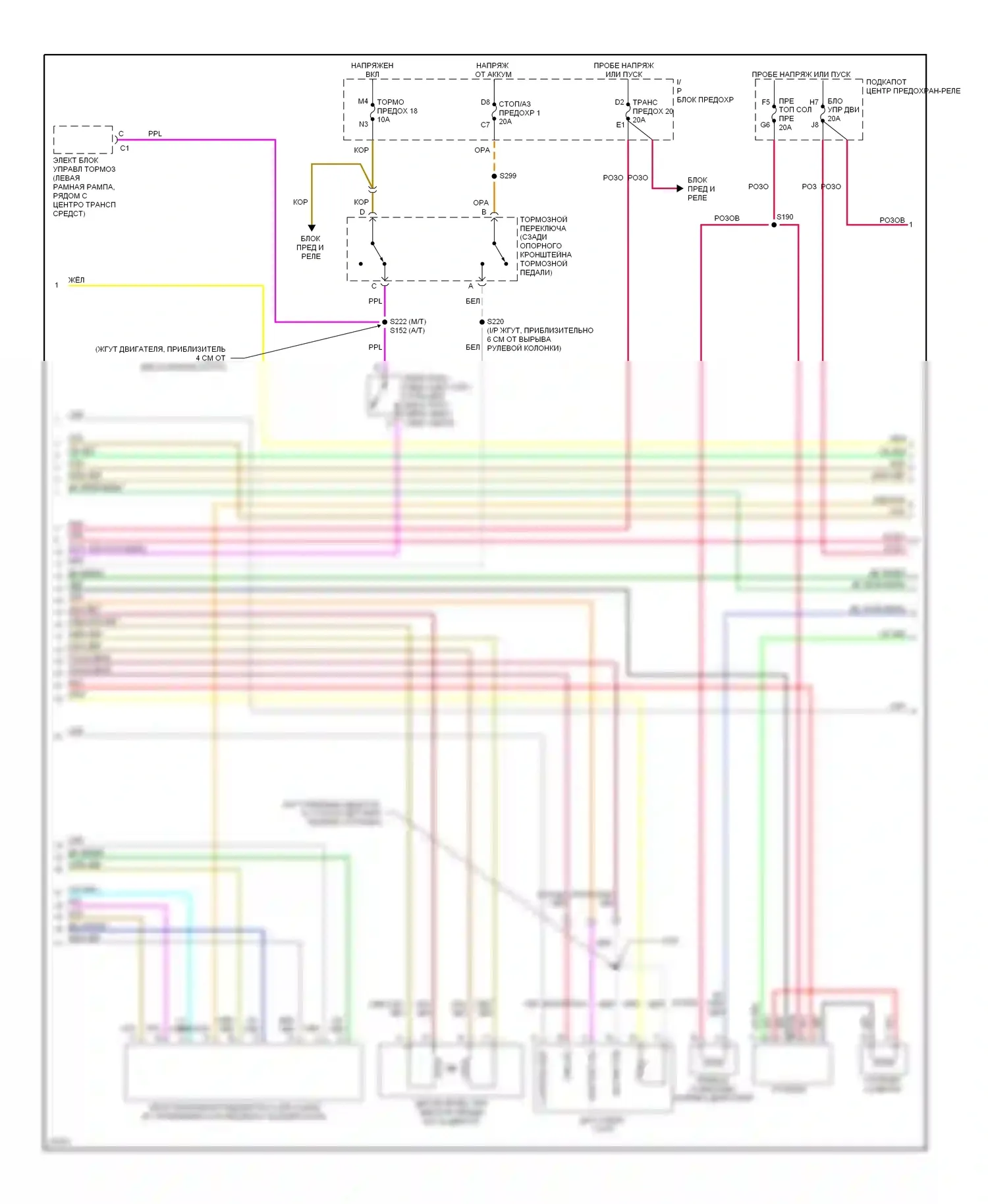 Tahoe Chevrolet I (1995-1999): Электросхема двигателя 6.5l (vin s) s (2 из 4) 