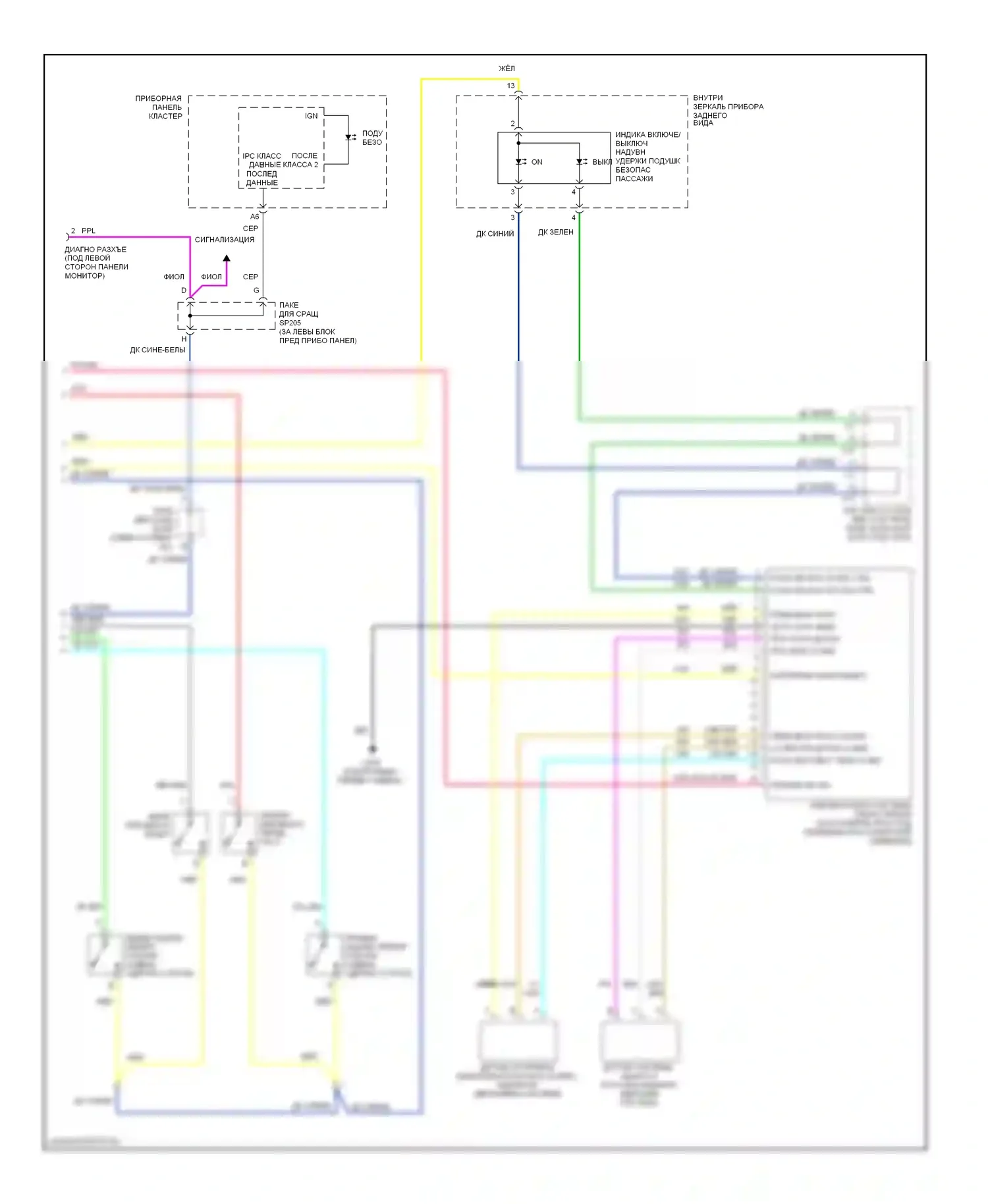 Tahoe Chevrolet II (1999-2006): Электросхема подушек безопасности (2 из 2) 