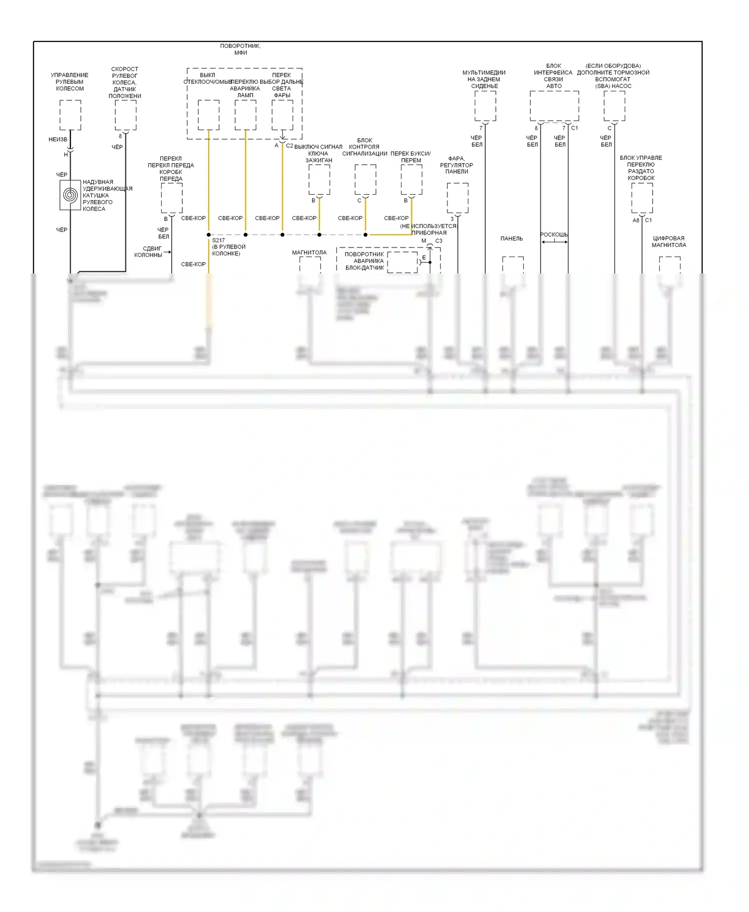 Tahoe Chevrolet II (1999-2006): Электросхема точек подключения масс (4 из 5) 