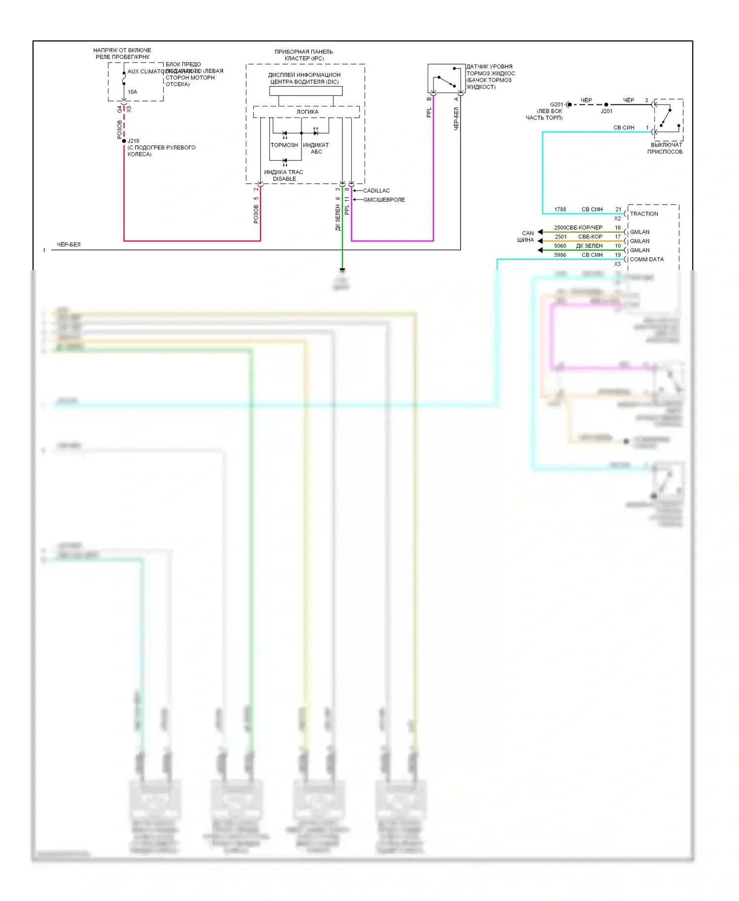 Tahoe Chevrolet III (2006-2014): Антиблокировочная электросхема тормозов, без jd9 (2 из 2) 