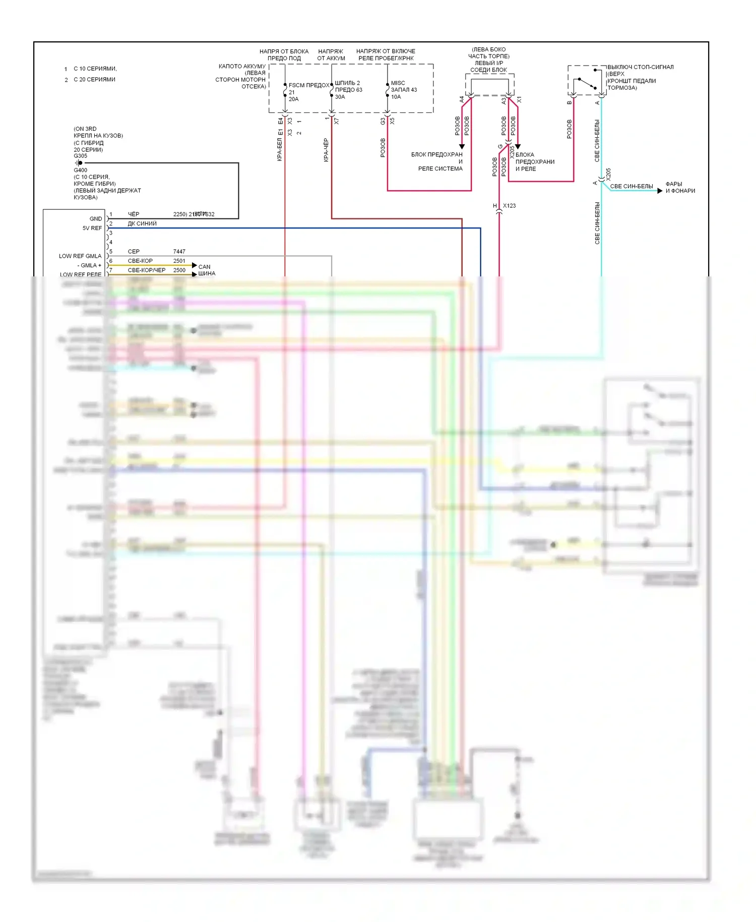 Tahoe Chevrolet III (2006-2014): Электросхема абс прицепа 