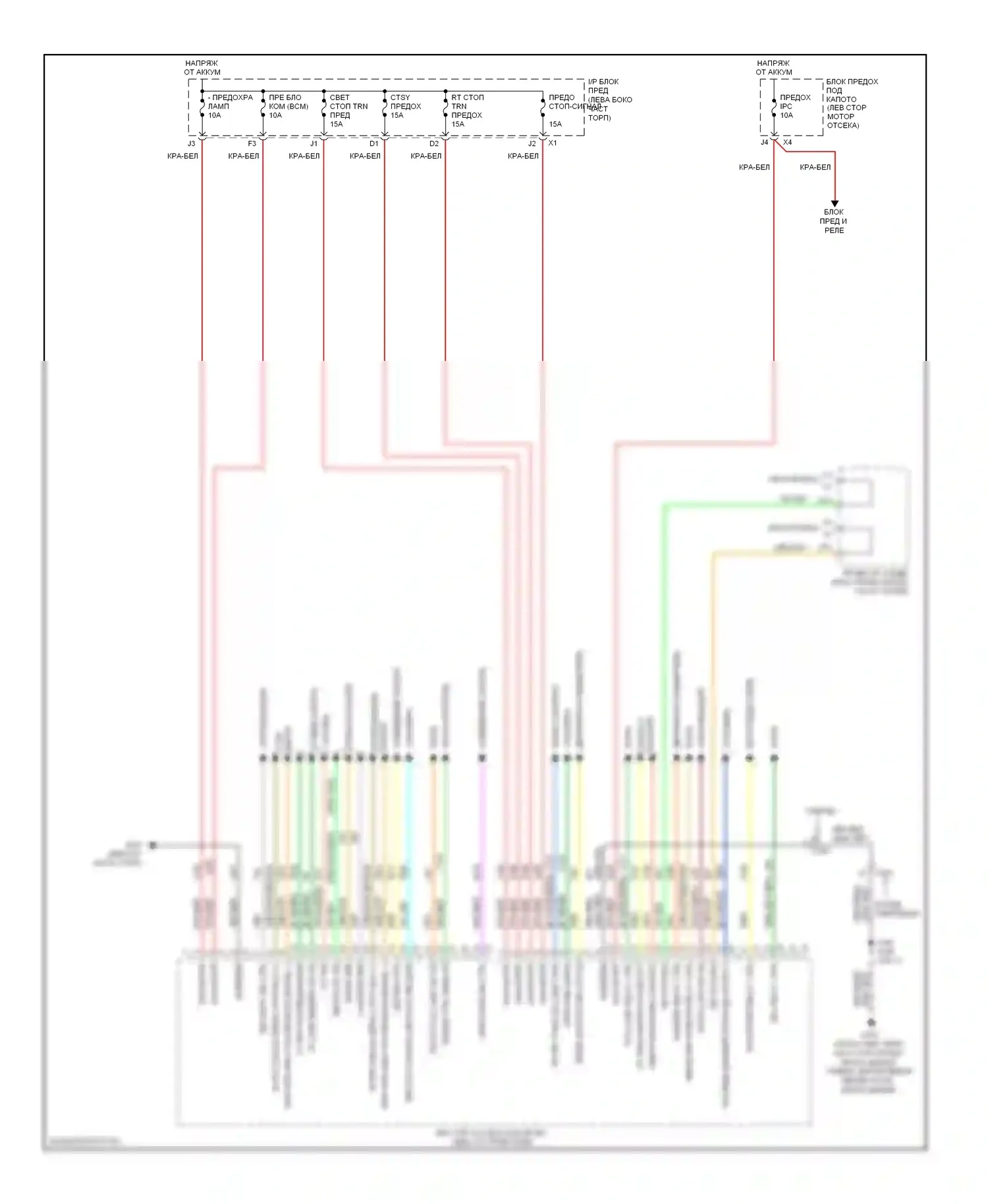 Tahoe Chevrolet III (2006-2014): Электросхема блоков управления кузовом (2 из 3) 