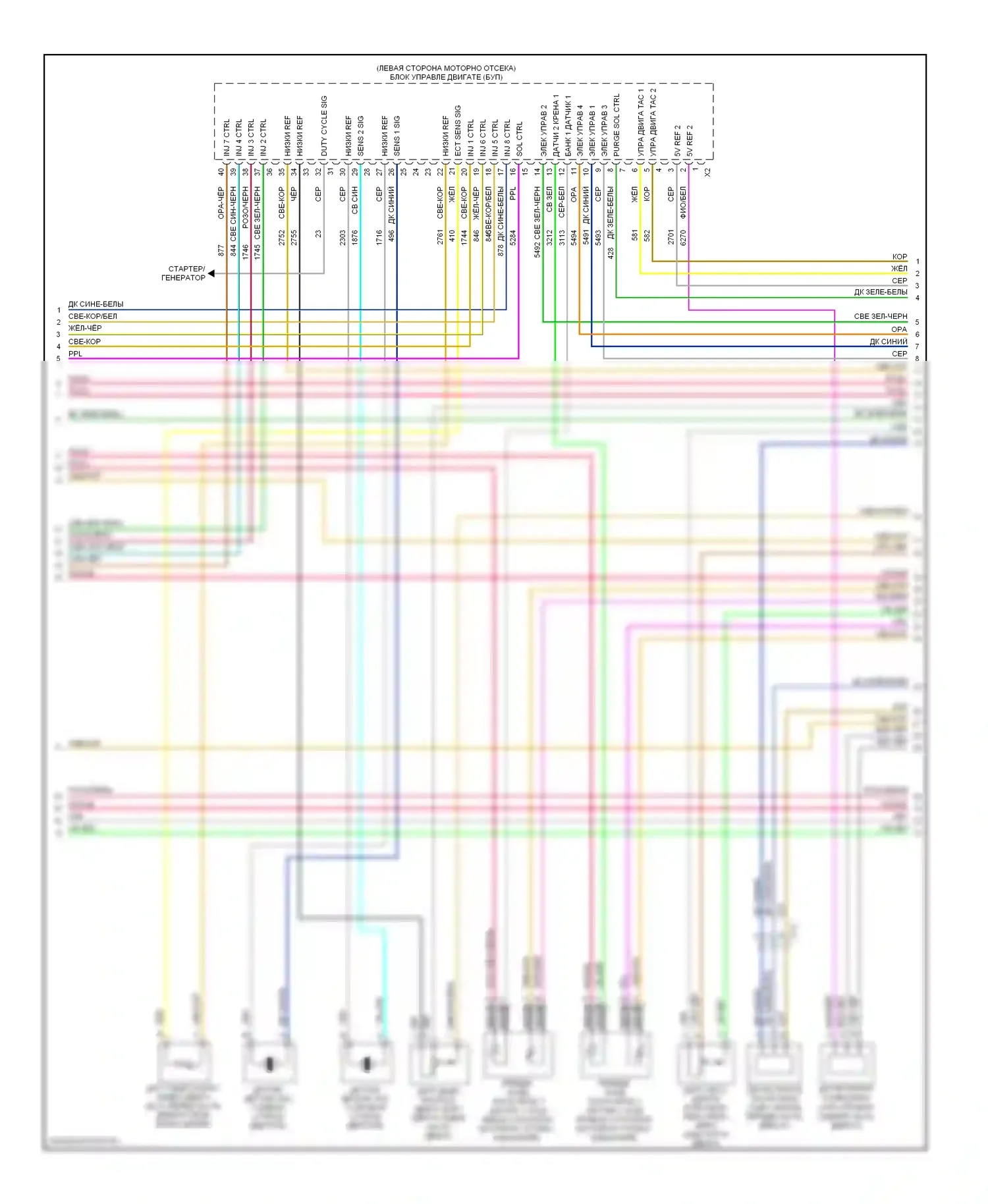 Tahoe Chevrolet III (2006-2014): Электросхема двигателя 5.3l vin 0 (4 из 6) 