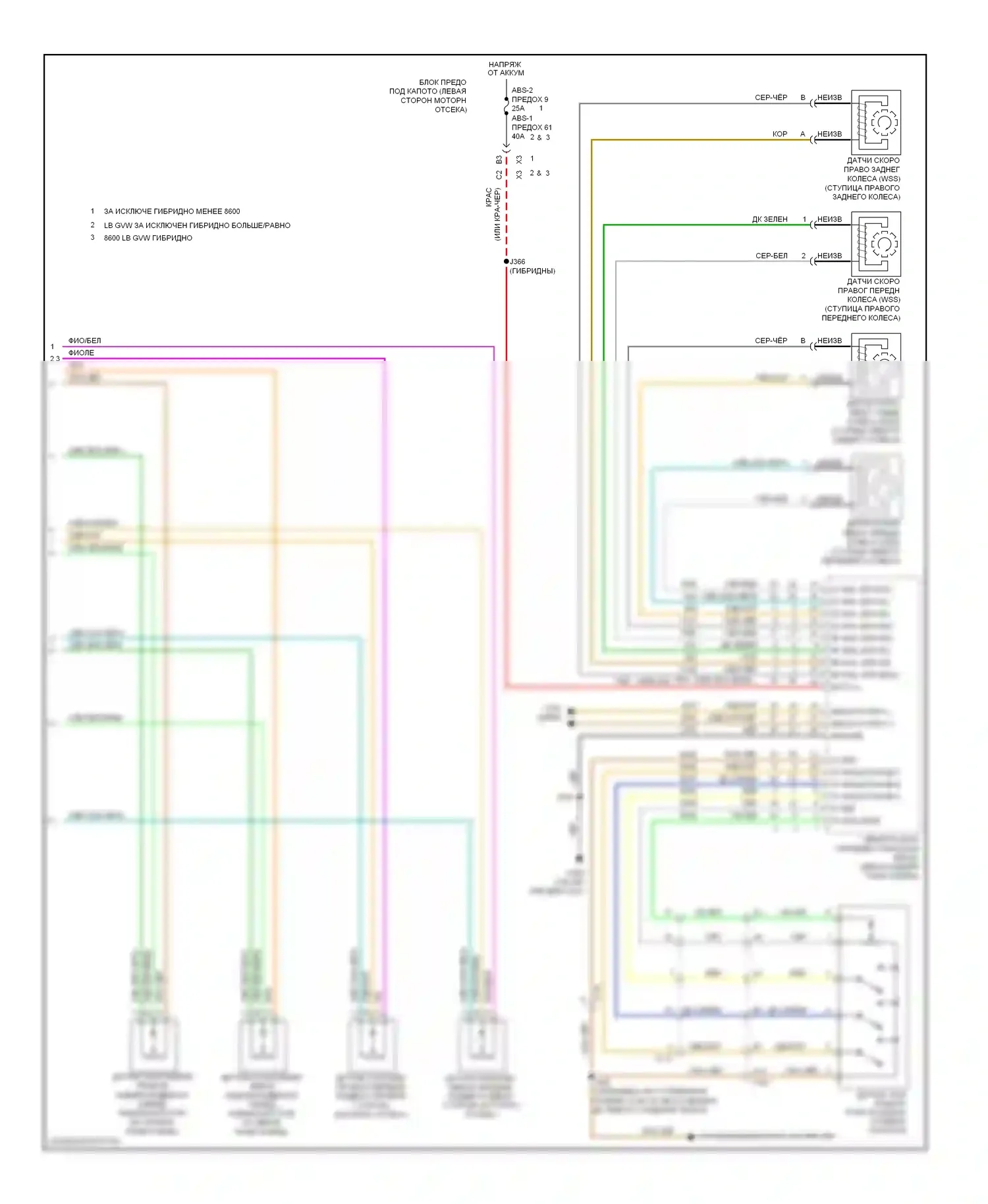 Tahoe Chevrolet III (2006-2014): Электросхема электронной подвески (2 из 2) 