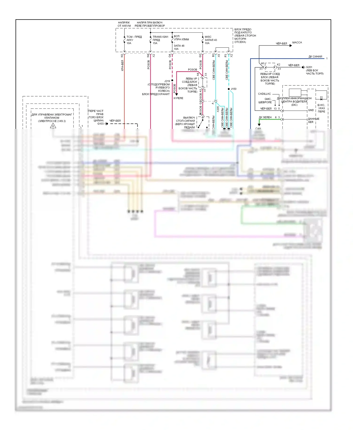 Tahoe Chevrolet III (2006-2014): 5,3л vin 0, электросхема автоматической коробки передач (1 из 2) 