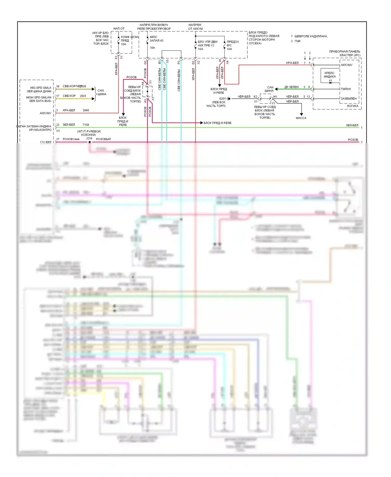 Tahoe Chevrolet III (2006-2014): Электросхема круиз-контроля (1 из 2) 