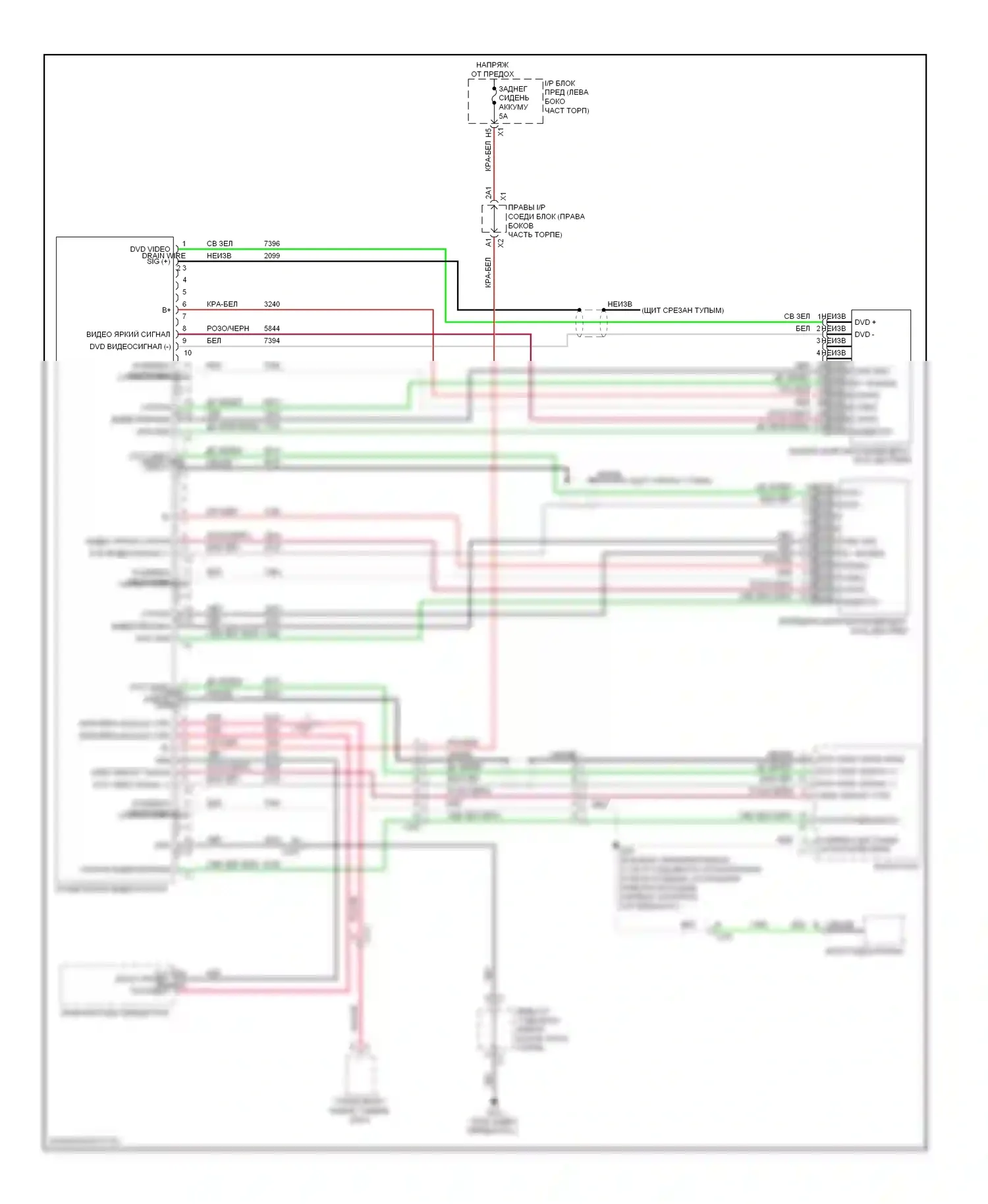 Tahoe Chevrolet III (2006-2014): Электросхема разветвителя видеосигнала 