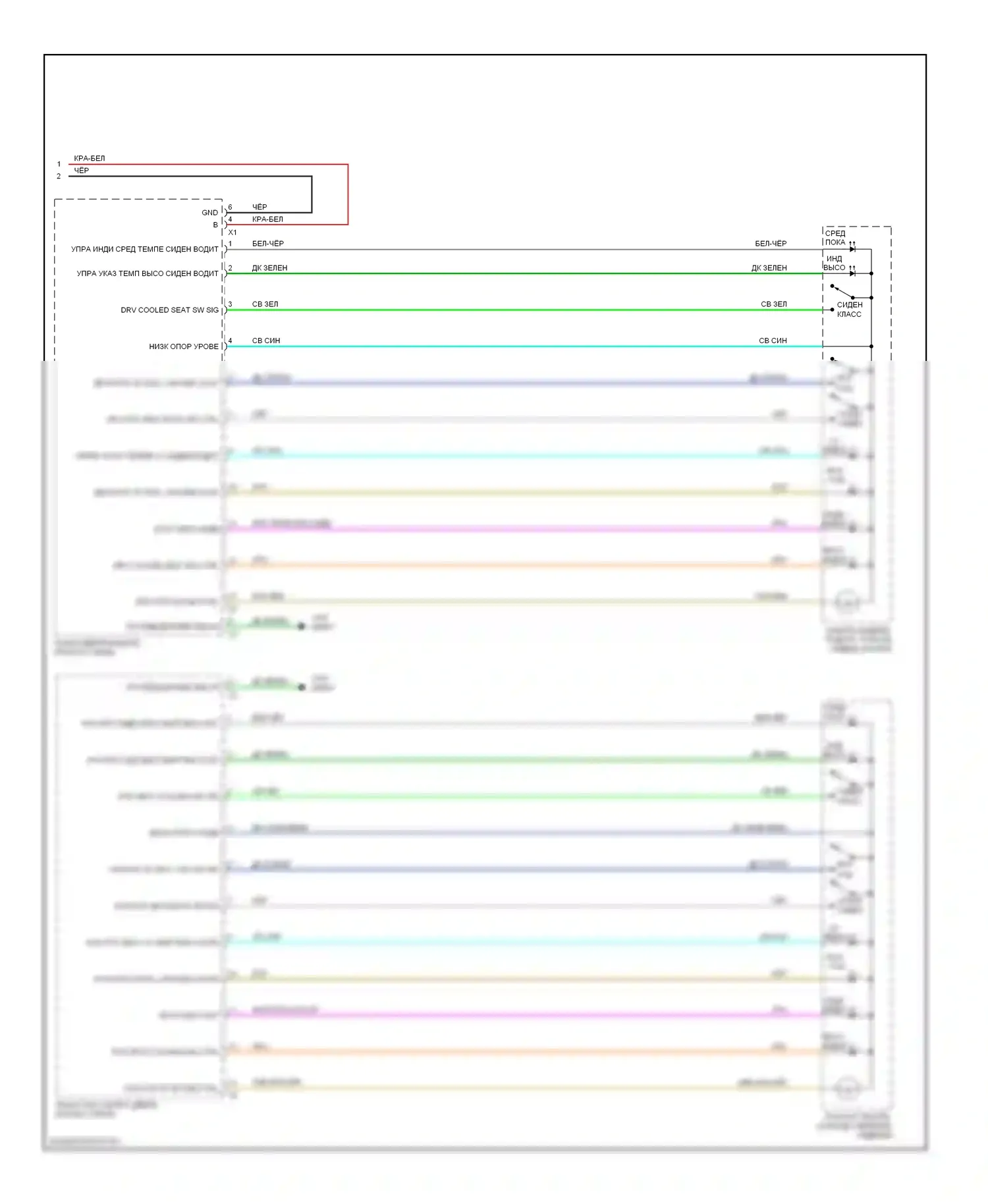 Tahoe Chevrolet III (2006-2014): Электросхема сидений климат-контроля (2 из 2) 