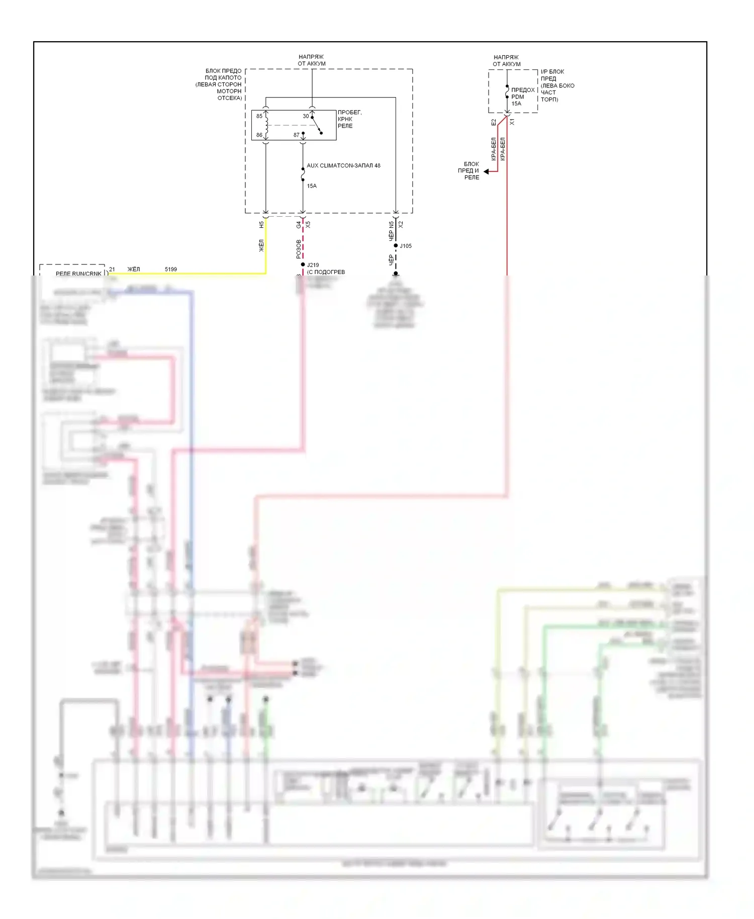 Tahoe Chevrolet III (2006-2014): Электросхема электрохромного зеркала 
