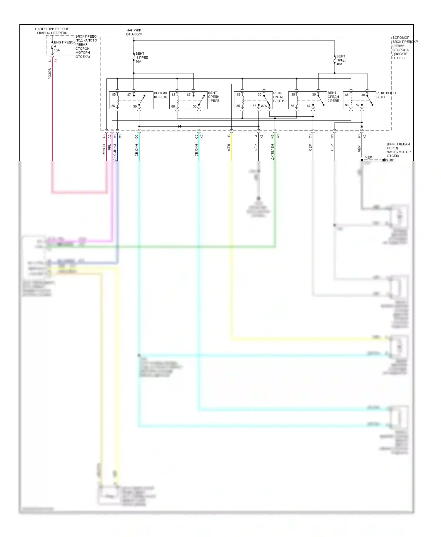 Tahoe Chevrolet III (2006-2014): 6,0л vin j, электросхема вентилятора охлаждения 