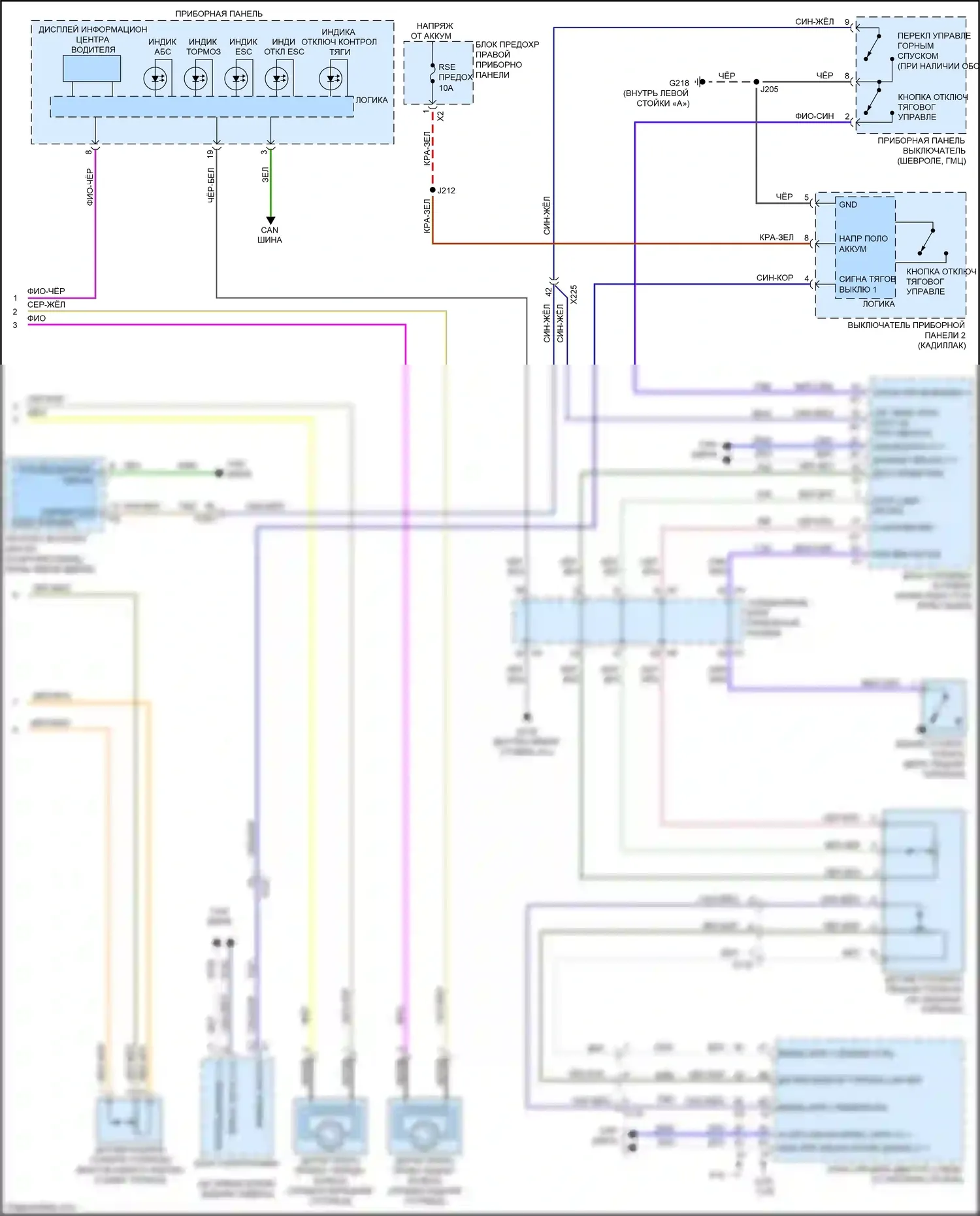 Tahoe Chevrolet IV (2014-2021): Антиблокировочная система abs электросхема (2 из 2) 