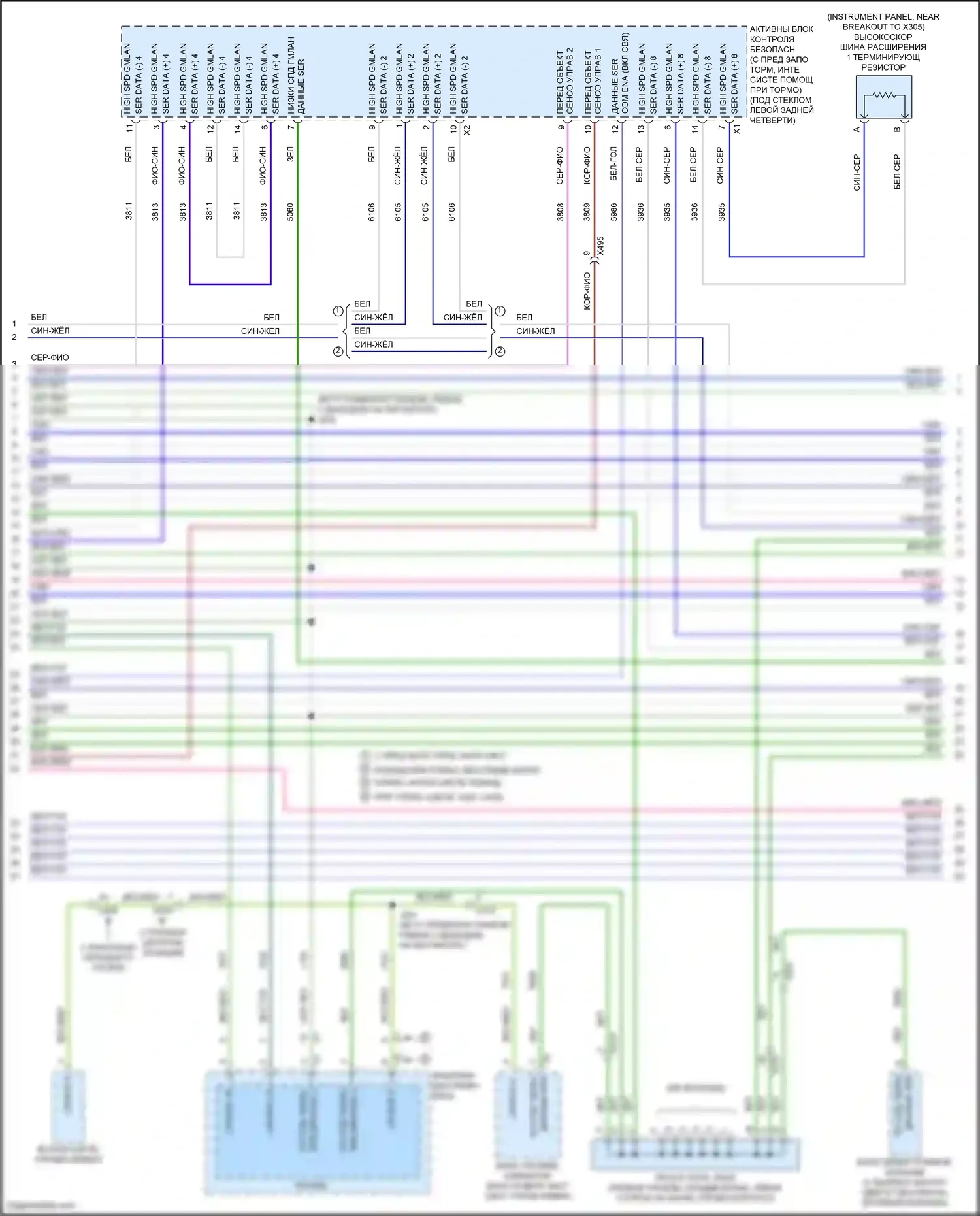 Tahoe Chevrolet IV (2014-2021): Can шина электросхема (6 из 11) 