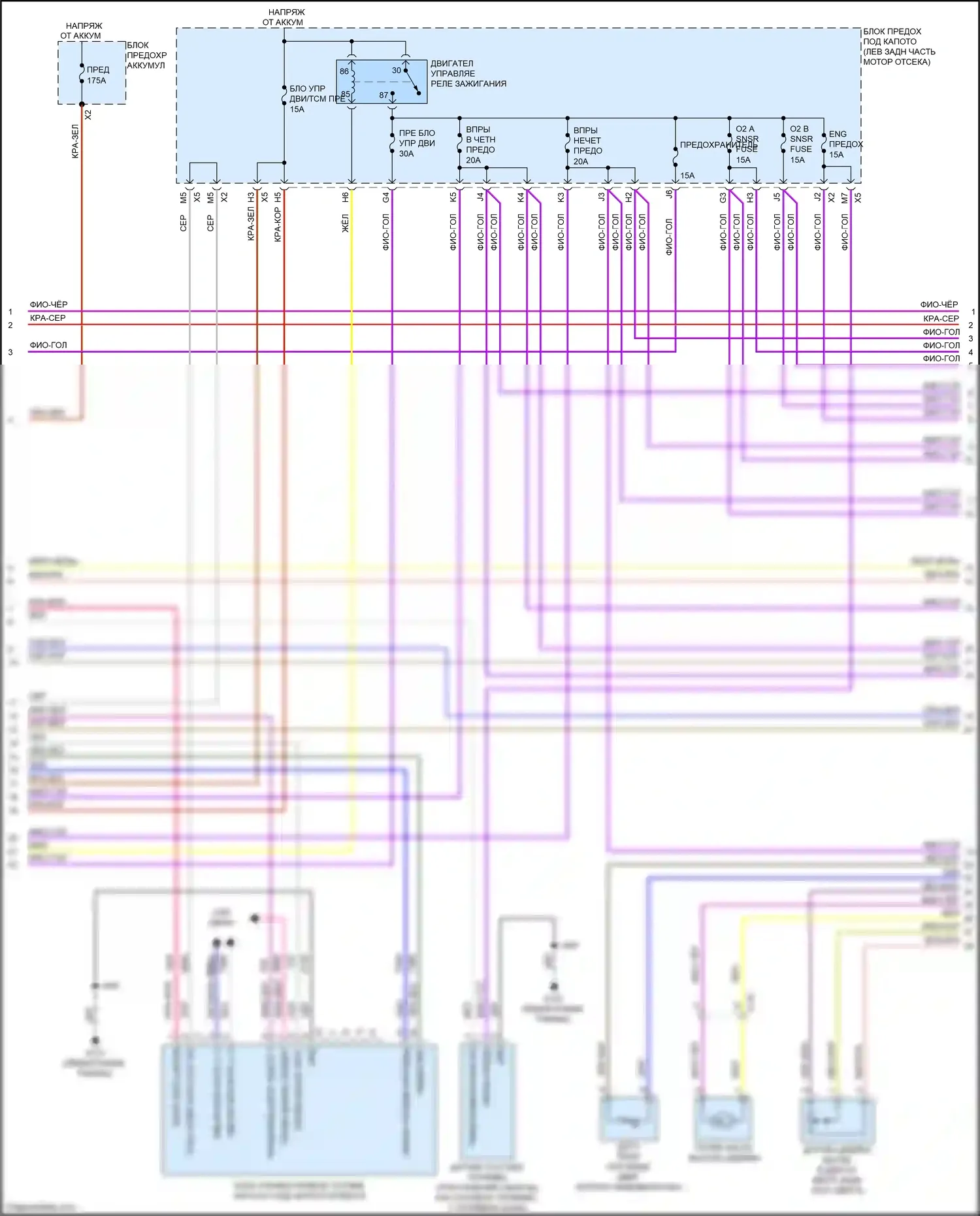 Tahoe Chevrolet IV (2014-2021): Электросхема двигателя 5.3l vin c (3 из 8) 