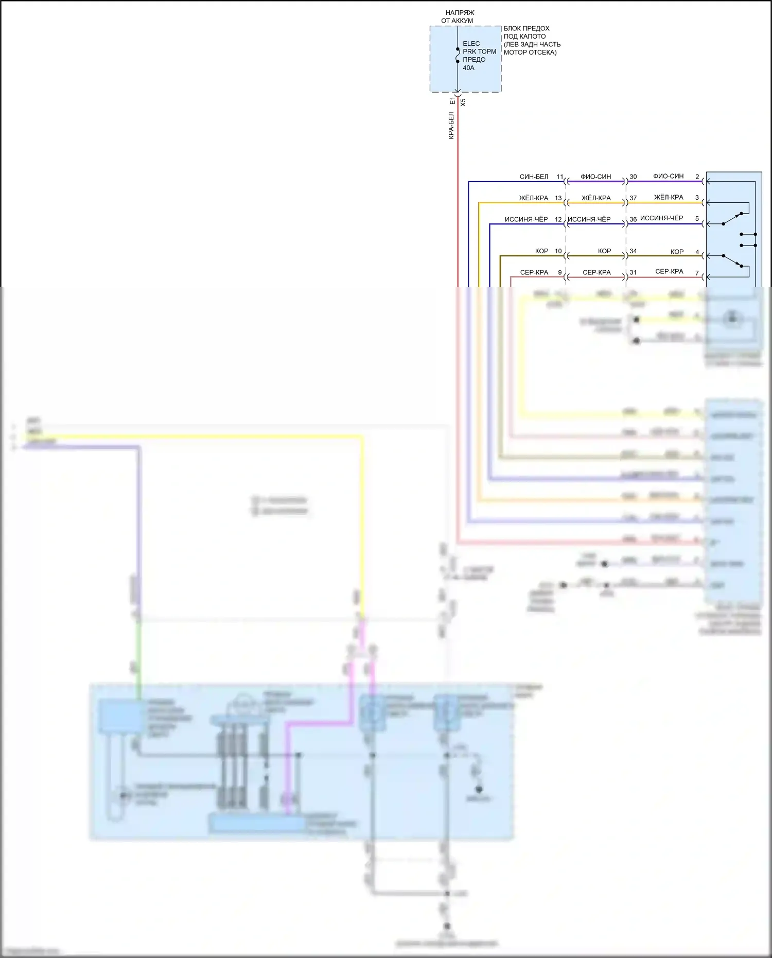 Tahoe Chevrolet IV (2014-2021): Электросхема фар (3 из 3) 