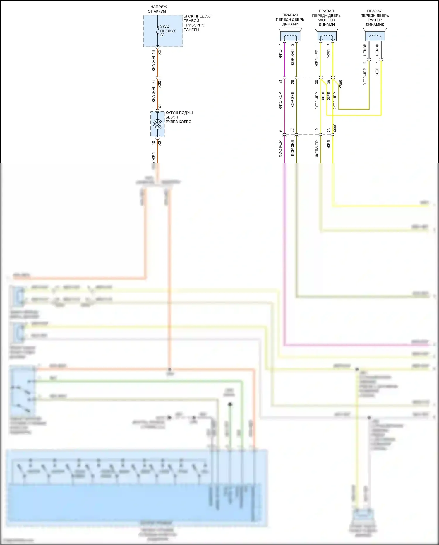 Tahoe Chevrolet IV (2014-2021): Электросхема магнитолы премиум-класса, с усилителем объемного звучания и аудиофайлом (5 из 6) 
