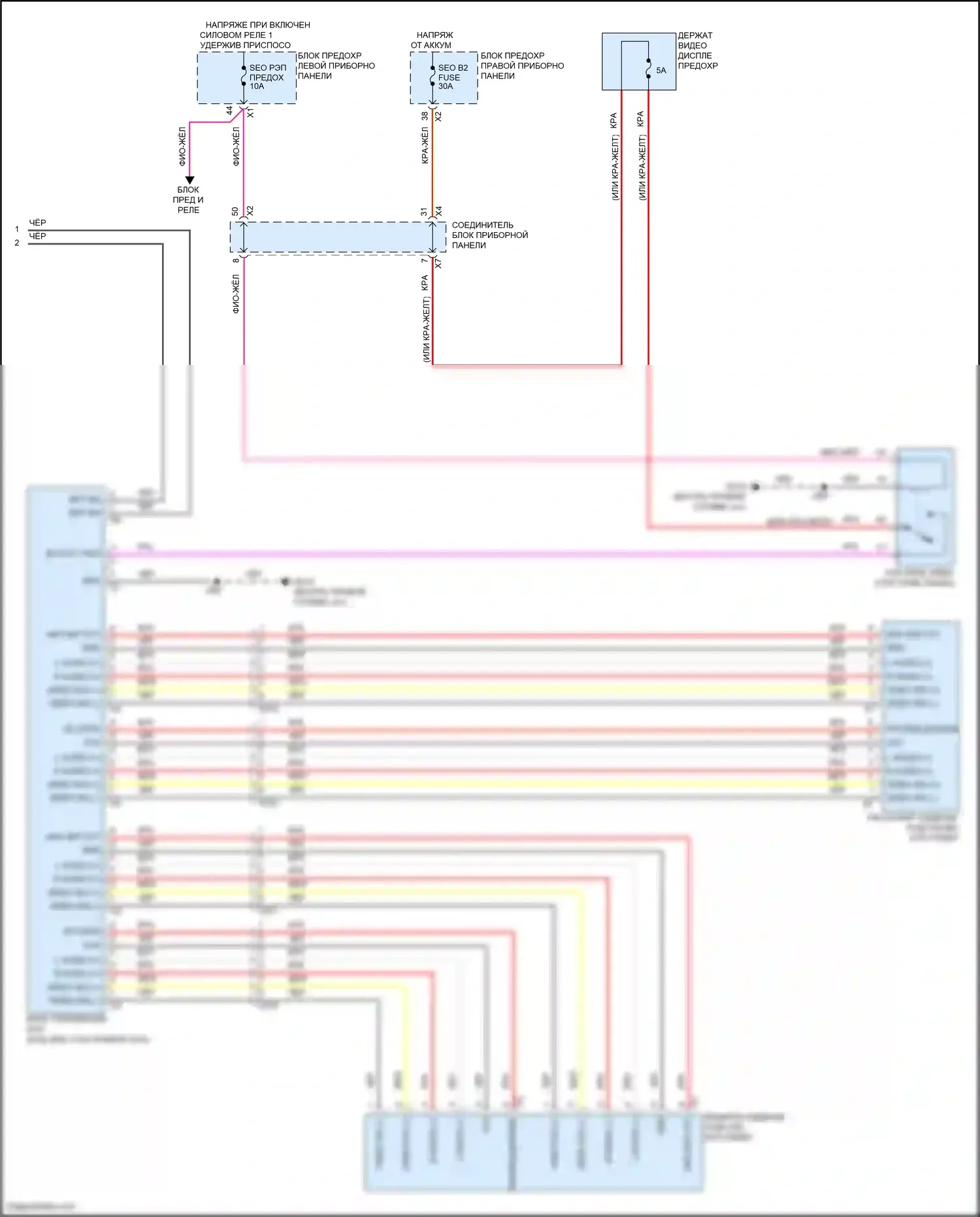 Tahoe Chevrolet IV (2014-2021): Электросхема видеосистемы (3 из 3) 